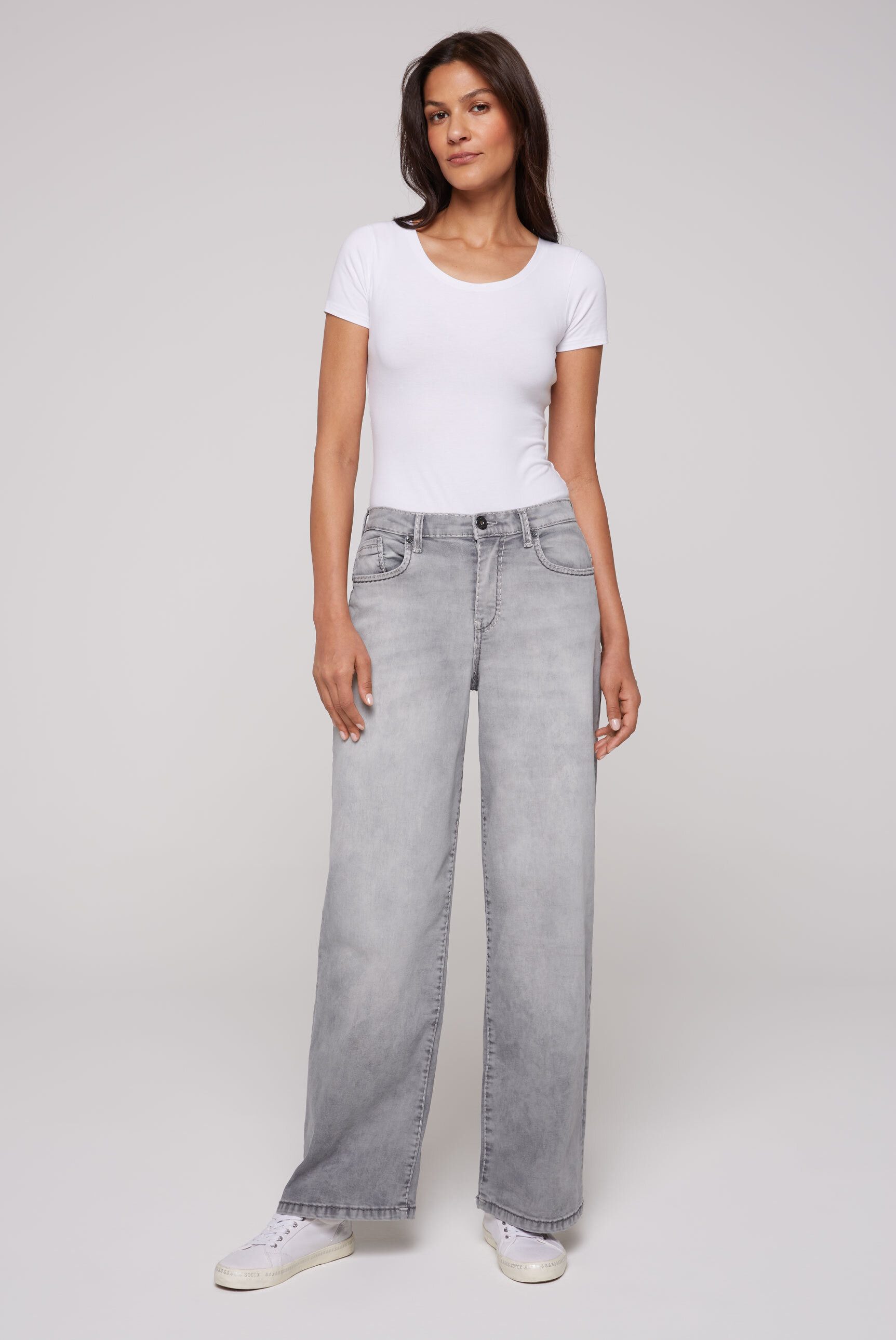 SOCCX Regular-fit-Jeans mit breiten Nähten