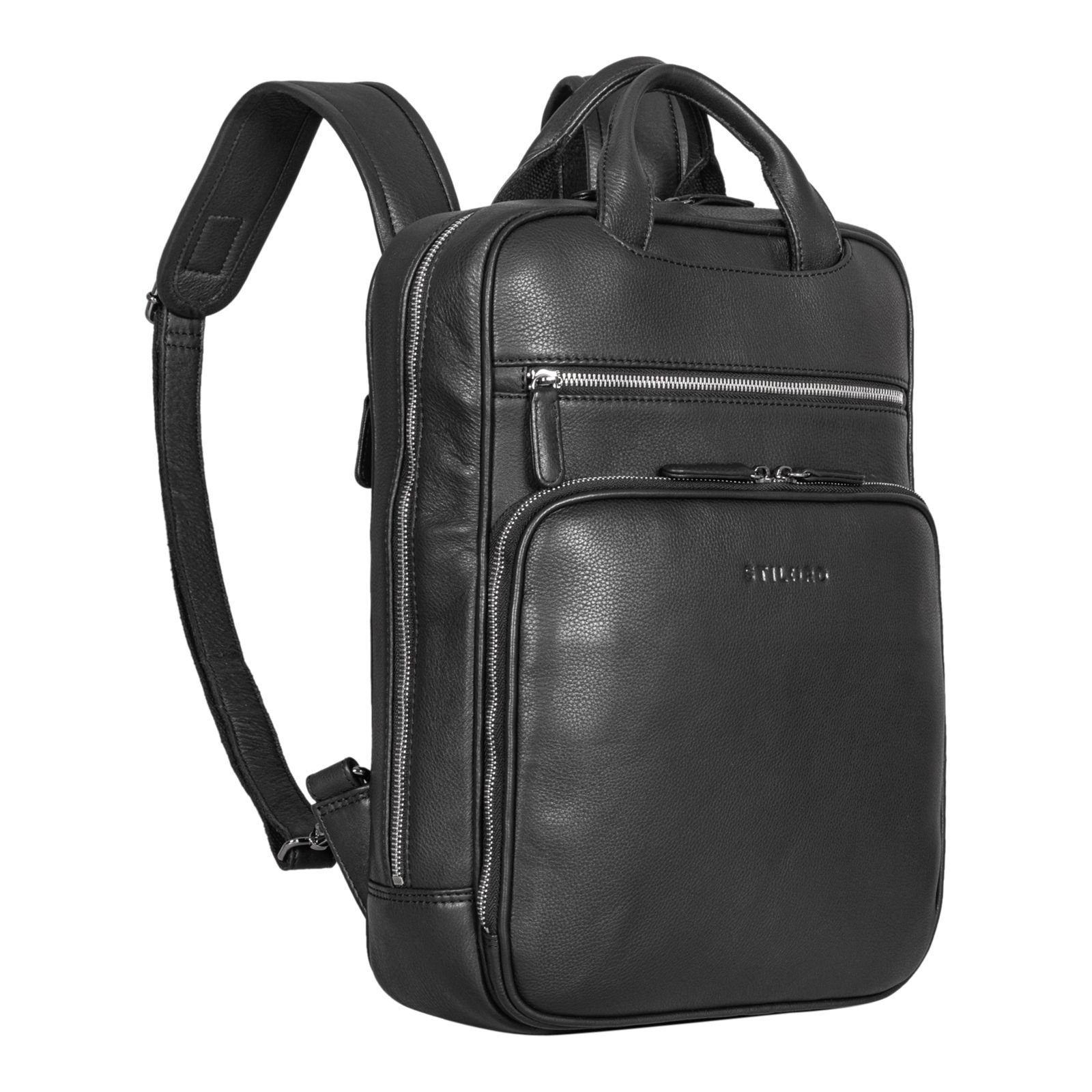 Zoll STILORD Rucksack 13,3 schwarz Notebook-Rucksack Fach Leder "Nova" Notebook