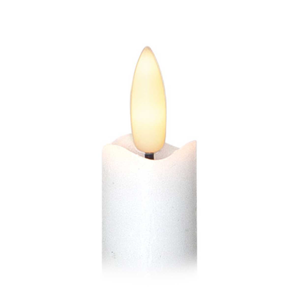 STAR TRADING LED-Kerze LED Stabkerzen "Flamme", 2er Set, weiß, 15x2cm, warmweiß – Bild 4 von 5