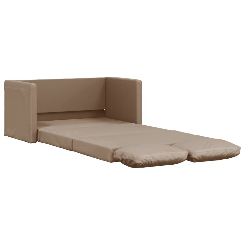 vidaXL Sofa Bodensofa mit Schlaffunktion Cappuccino-Braun günstig online kaufen