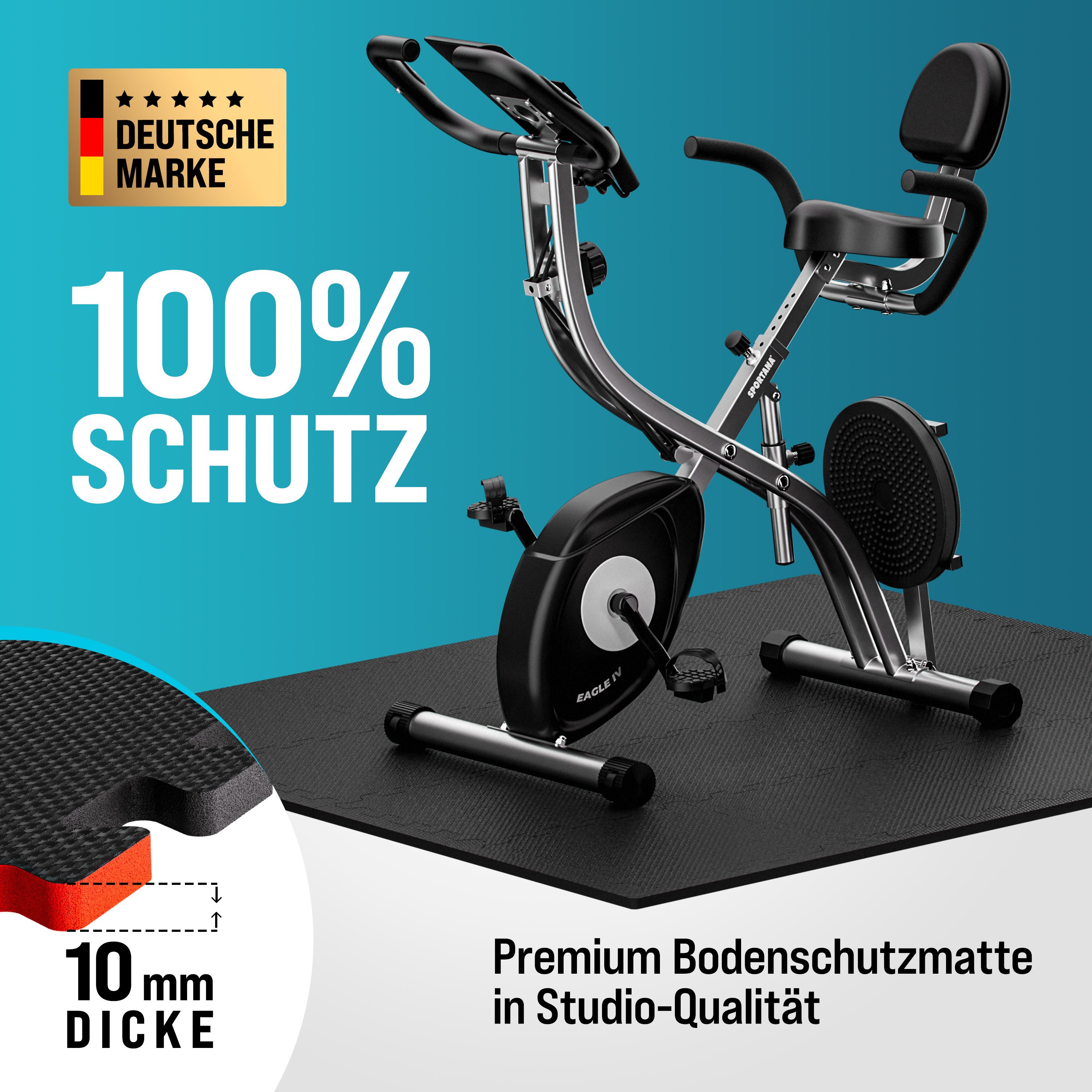 monzana Fitnessmatte (36-St), Rutschfest EVA-Schaumstoff Bodenschutz Trainingsmatten Fitnessgeräte