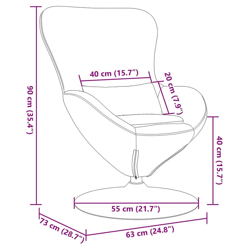 vidaXL Sessel Eiersessel Gelb Samt (1-St)