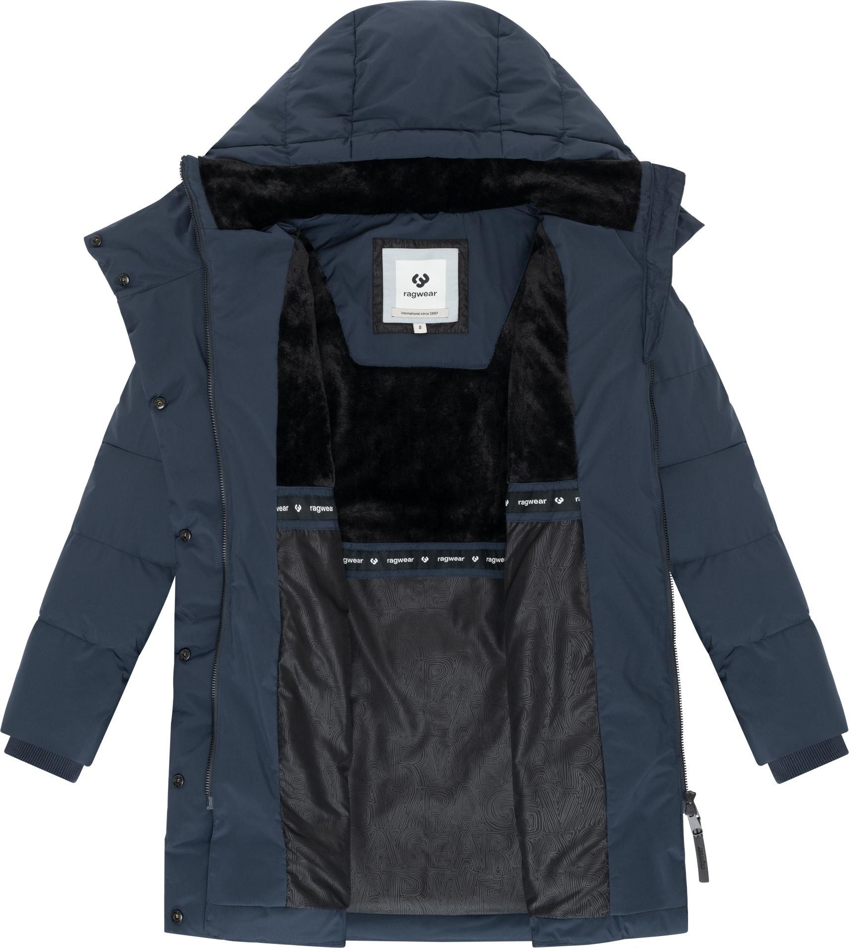 Ragwear Wintermantel Pavla Soft YOUMODO Wasserdichter Steppmantel mit Fleecekragen
