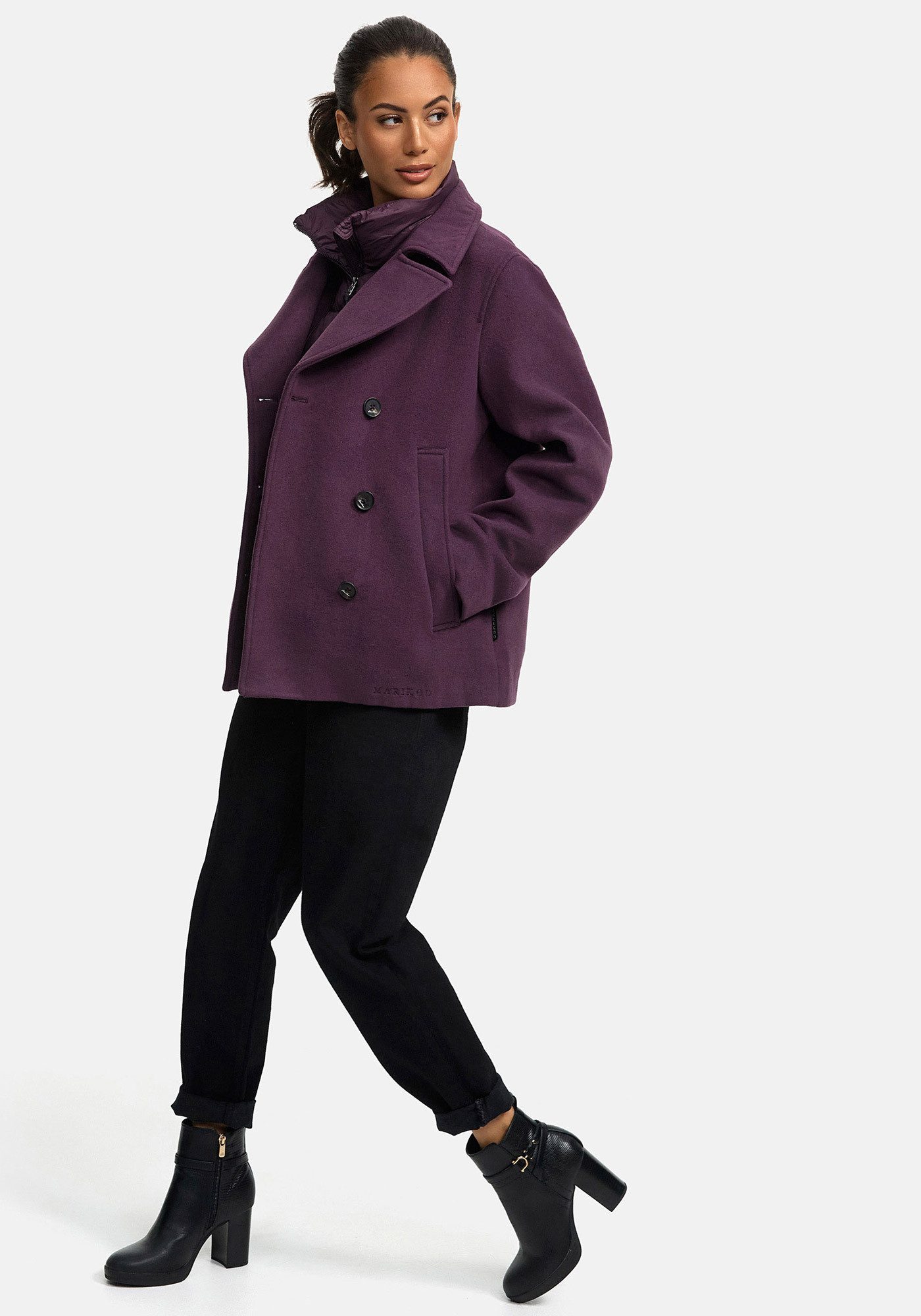 Marikoo Winterjacke Aylaraa Elegante Designer Winterjacke