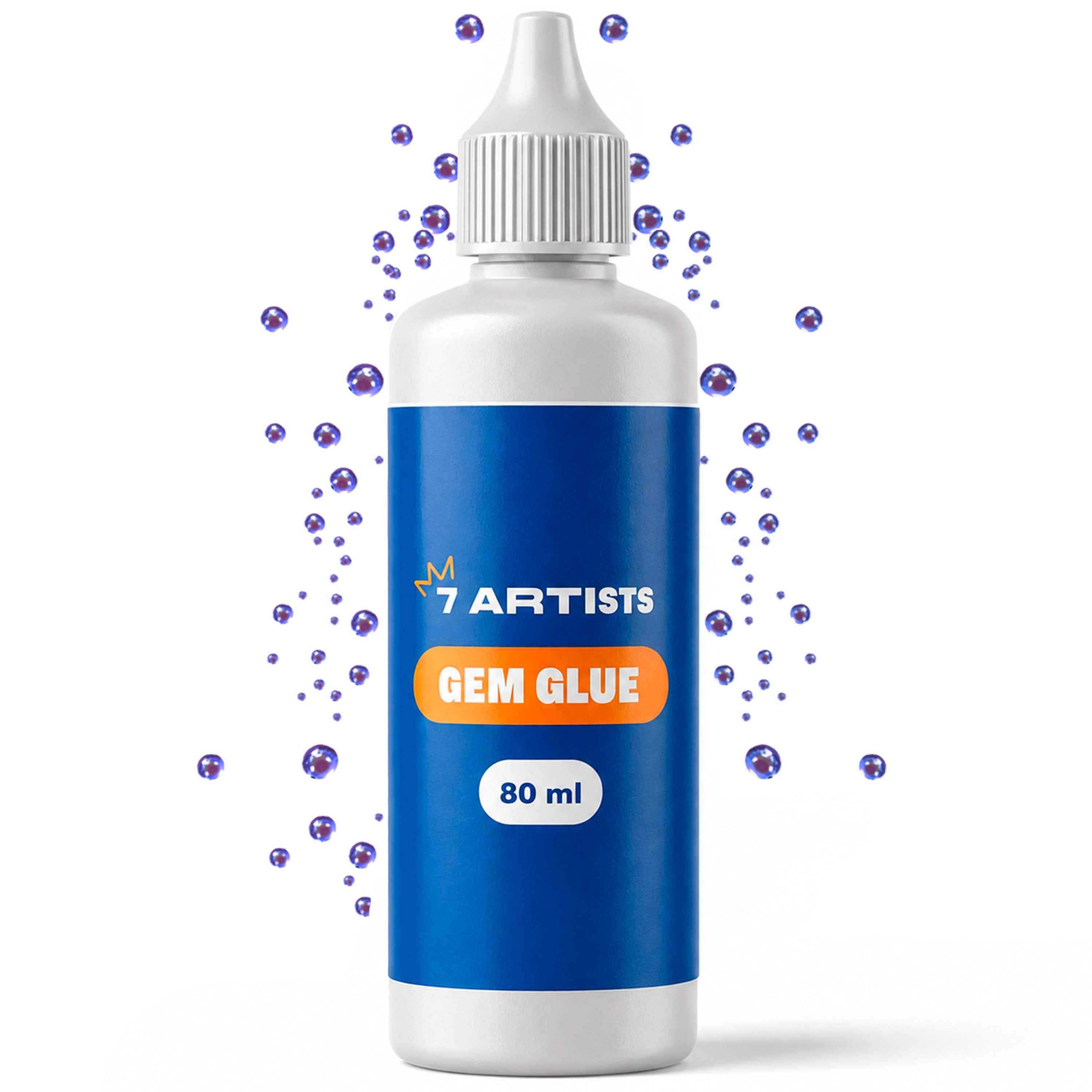 7 Artists Bastelkleber Strassstein Kleber Schmucksteinkleber Transparent 80ml - Wasserfester, Schmucksteinkleber