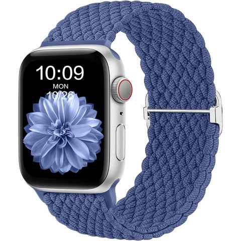 Alster Herz Smartwatch-Armband Apple Watch Armband, geflochten, verstellbare Länge, unisex, A0579, passend für iWatch 1-9 und Ultra/SE