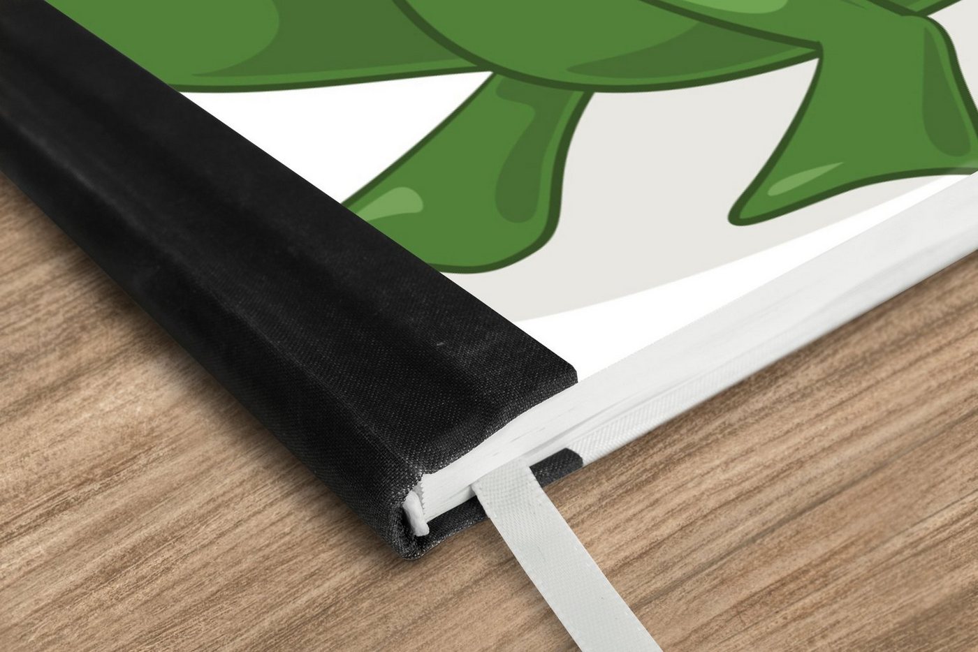 Thumbnail - MuchoWow Notizbuch Frosch - Lustig - Weiß, Notebook, Notizblock a5, Tagebuch, Journal Liniert