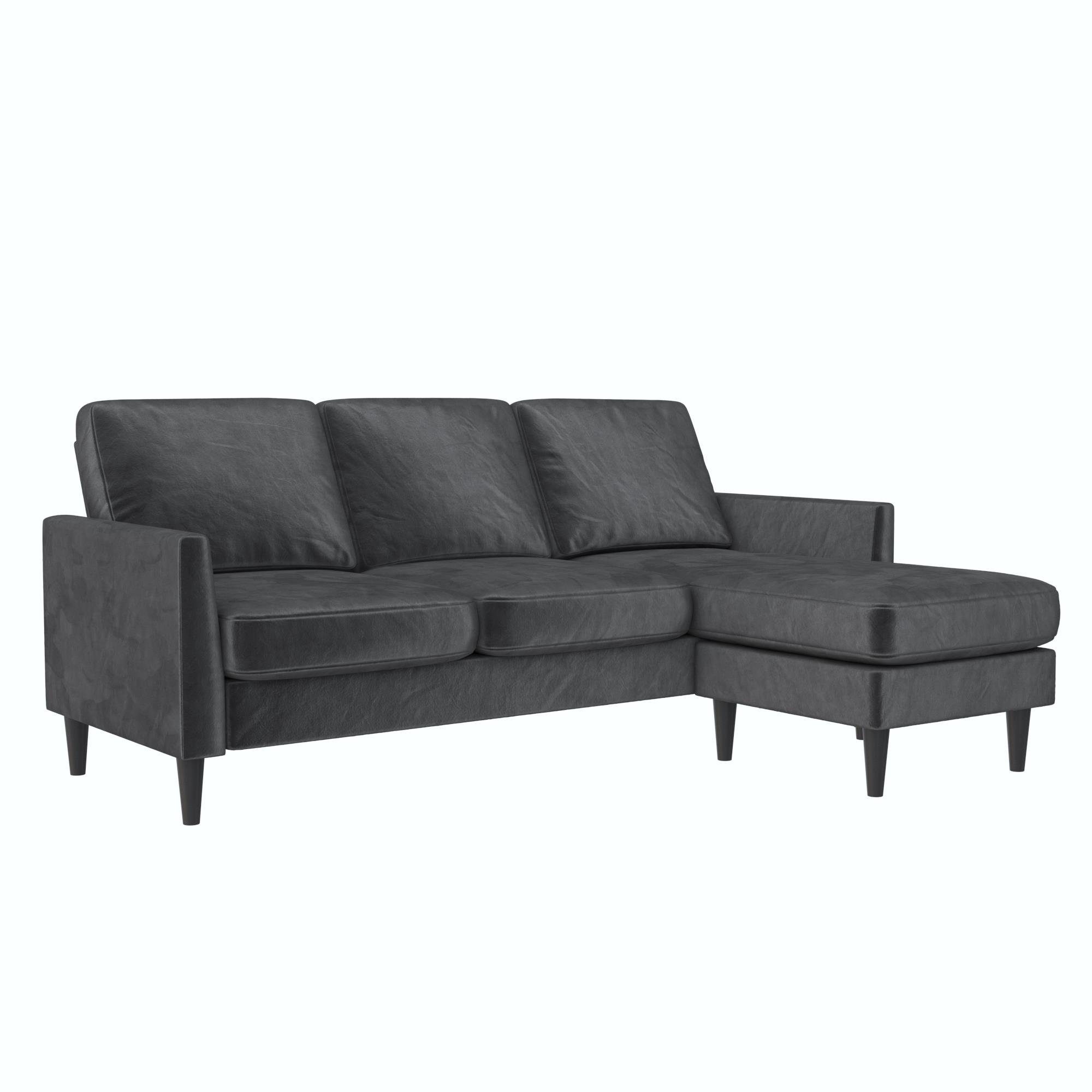 Sofa 207 loft24 Länge cm Recamiere, mit Massivholz Ecksofa Winston, Beine,