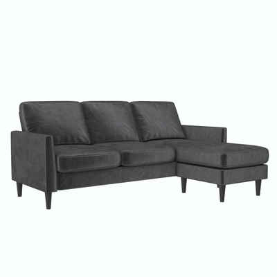 loft24 Ecksofa Winston, Sofa mit Recamiere, Massivholz Beine, Длина 207 cm