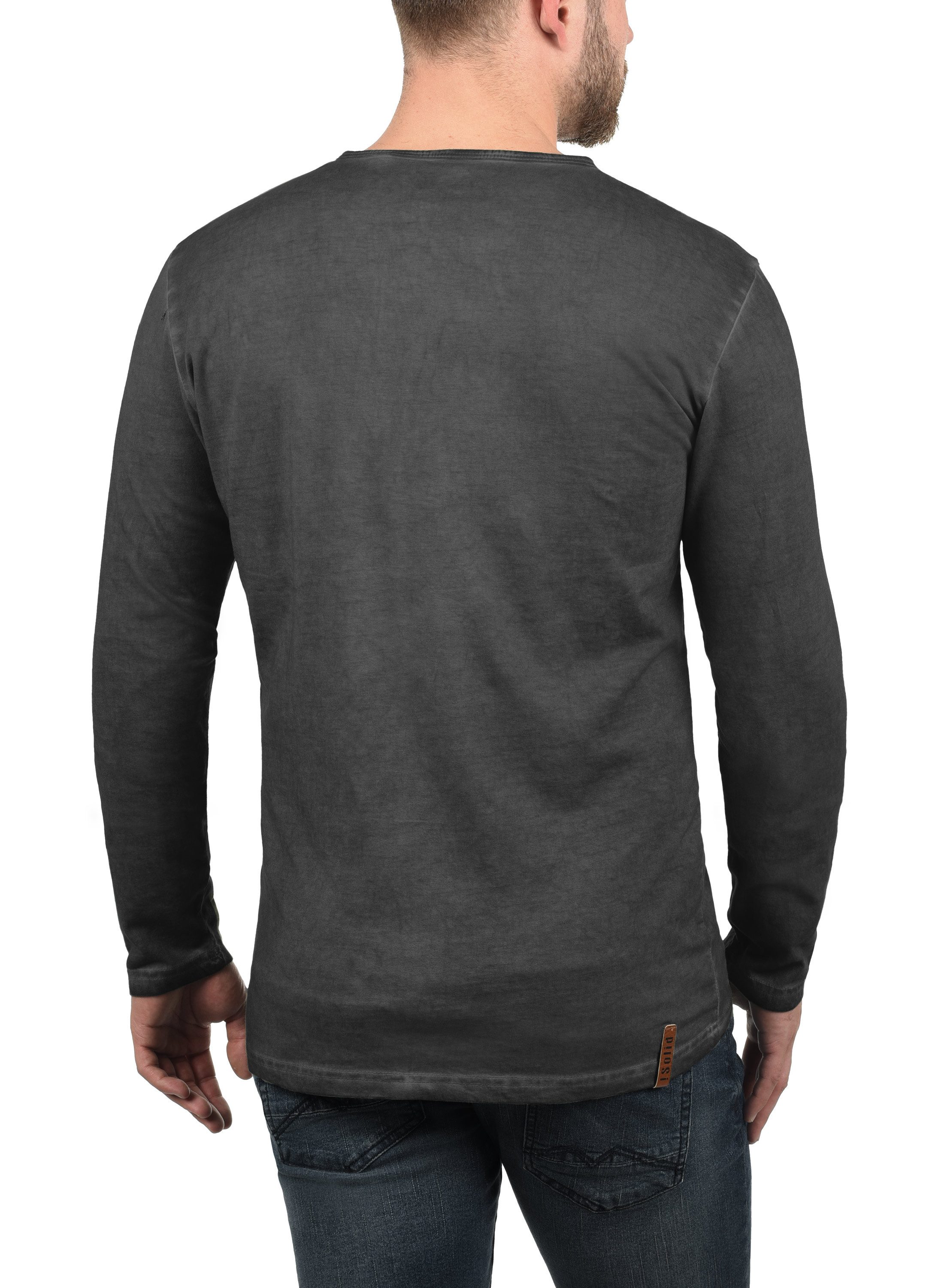 !Solid Rundhalsshirt SDTimur Longsleeve mit Used-Look Waschung