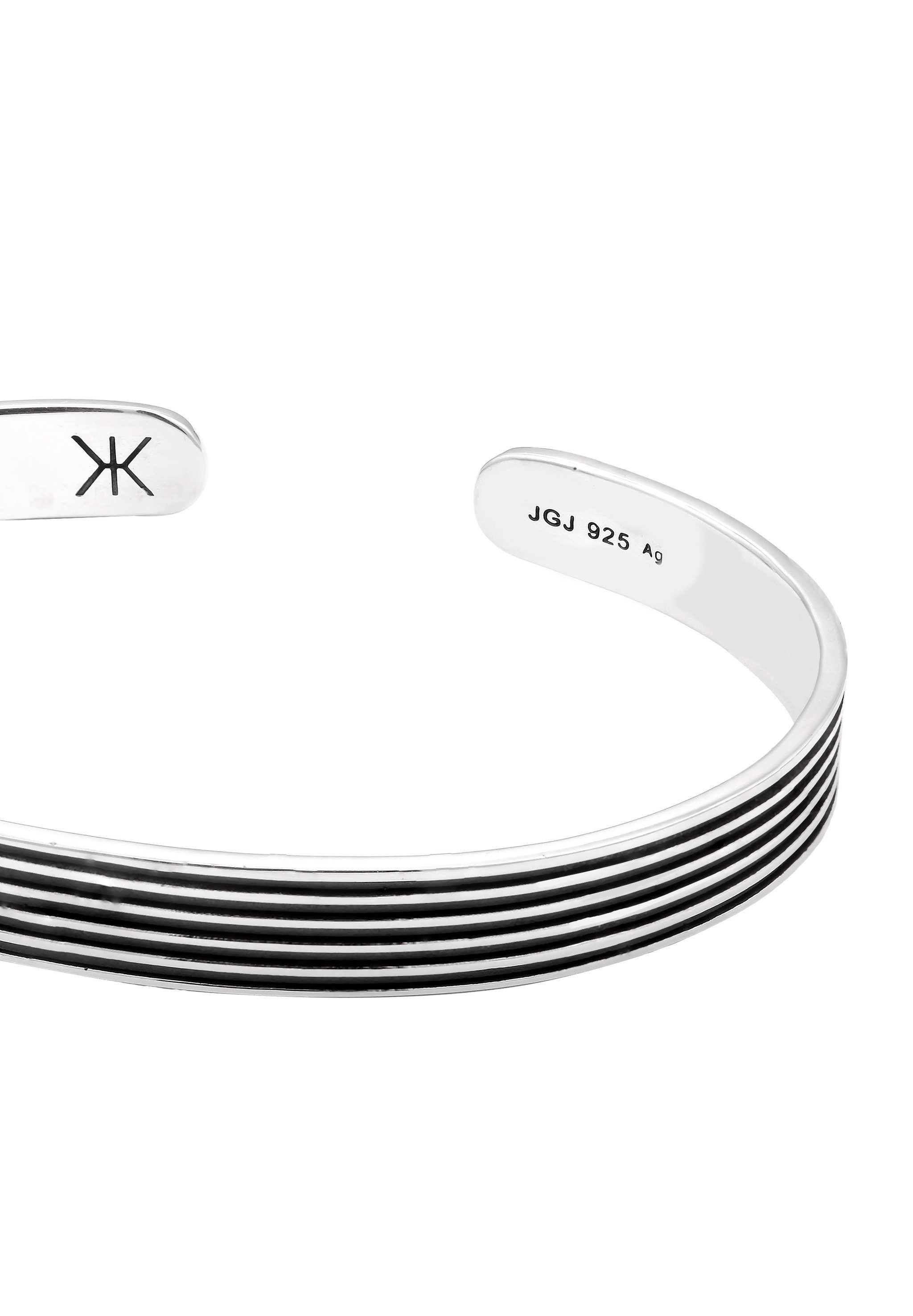 Kuzzoi Armreif Armreif Rillen Style 925 Sterling Silber (kein Set)