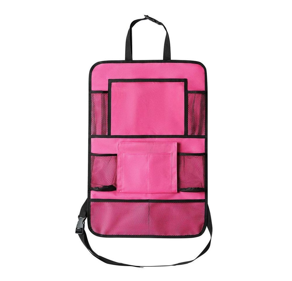 Wisam Rücksitzorganizer Auto-Organizer für Vordersitze mit Fächern Rosa