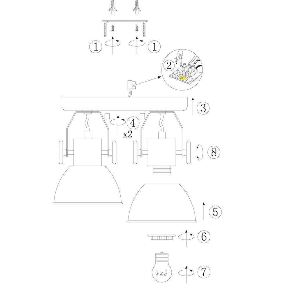 etc-shop Smarte LED-Leuchte, Farbwechsel, Lampe Neutralweiß, inklusive, Warmweiß, Leuchte schwenkbar Leuchtmittel weiß Dimmer Kaltweiß, Decken Tageslichtweiß, Holz Smart