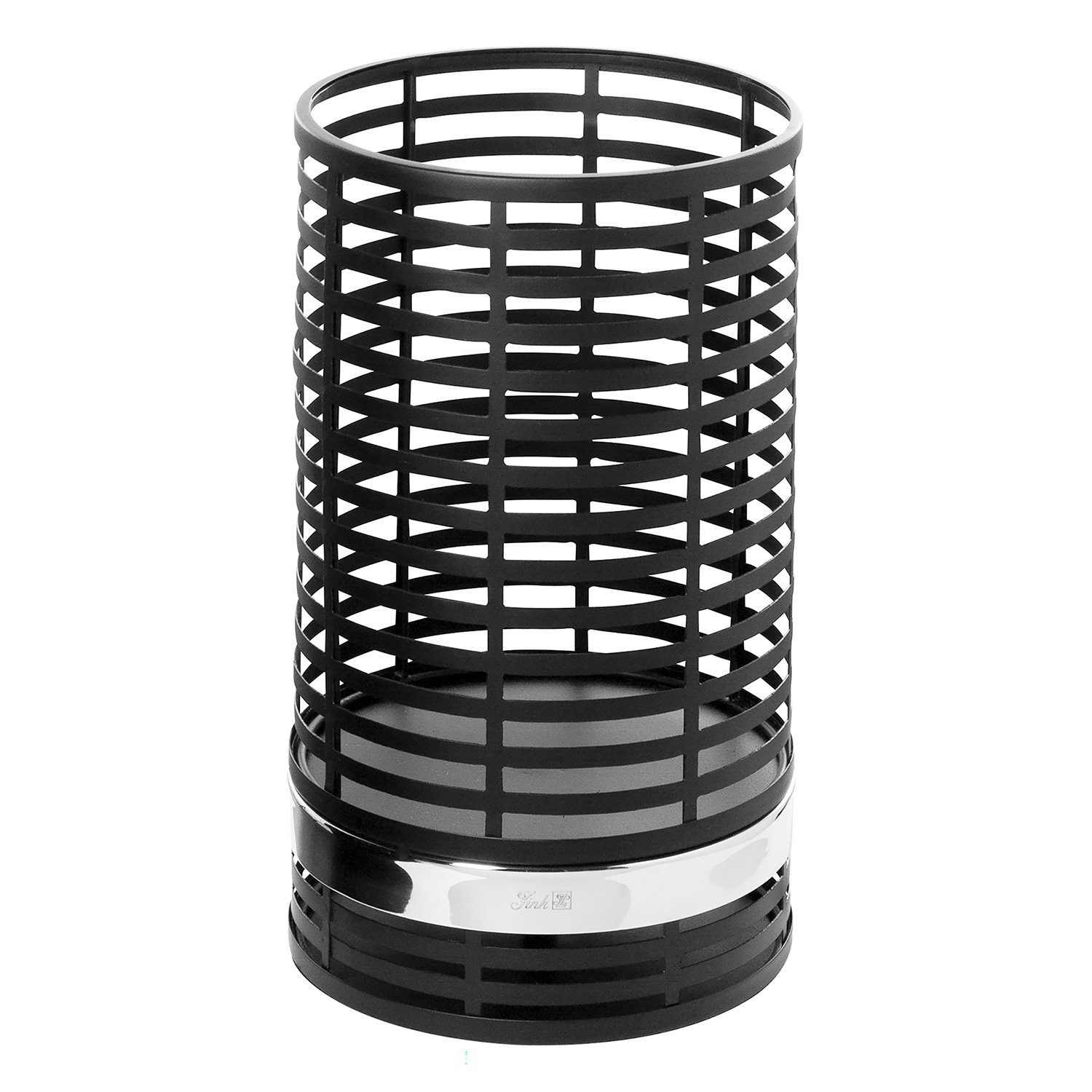Fink Windlicht MATERA Windlicht - H.38cm x D.22,5cm - schwarz/silber - Eisen (1 St., Kerzenleuchter - Windlichthalter), Moderner Kerzenhalter Leuchter - Stilvolle Deko für Ihr Zuhause