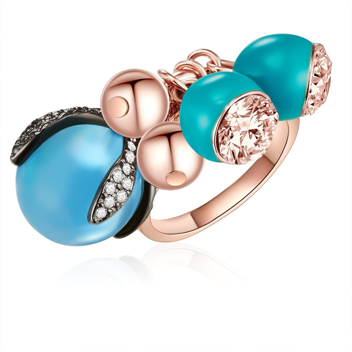 Lulu & Jane Fingerring roségold, Metall-Legierung günstig online kaufen