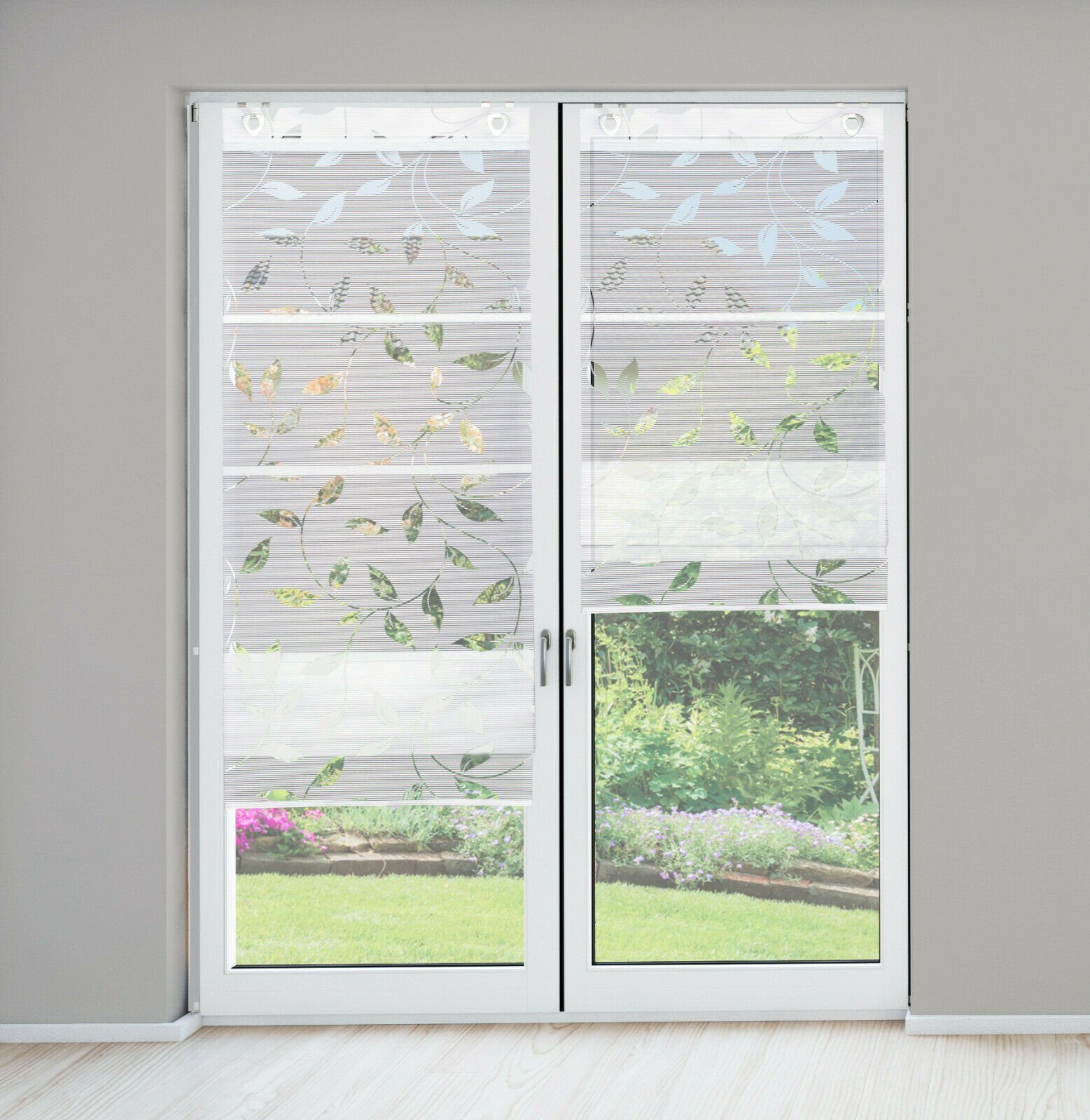 Clever-Kauf-24 Magnetrollo Magnetrollo Blätter, Raffrollo mit Magnet Höhenv günstig online kaufen