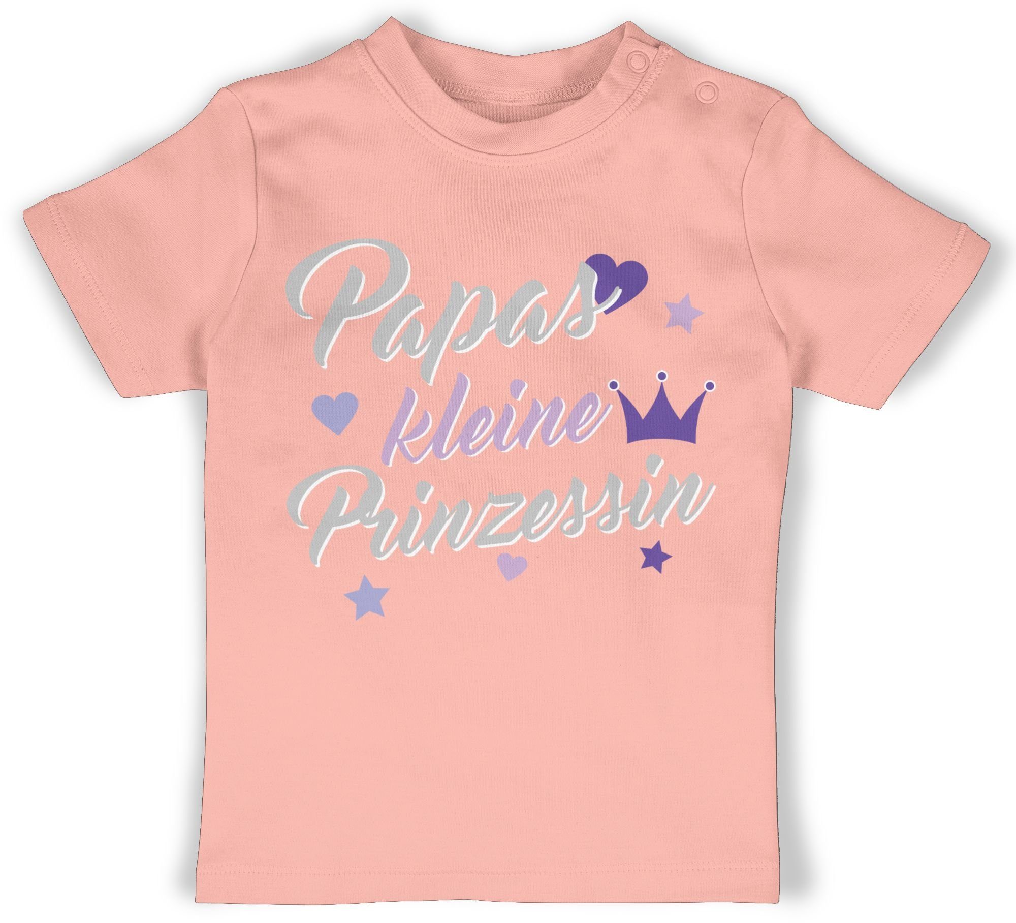 Shirtracer T-Shirt Papas Baby Vatertag kleine Babyrosa 3 Prinzessin Geschenk