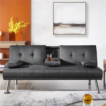 Yaheetech Schlafsofa Klappbares Couch Sofa mit Schlaffunktion Bettsofa, Liegefläche von 167 × 94 cm fürs Wohnzimmer/Schlafzimmer/Gästezimmer