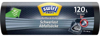 Swirl Müllbeutel Swirl® Schwerlast-Säcke Profi mit Zugband 120 L