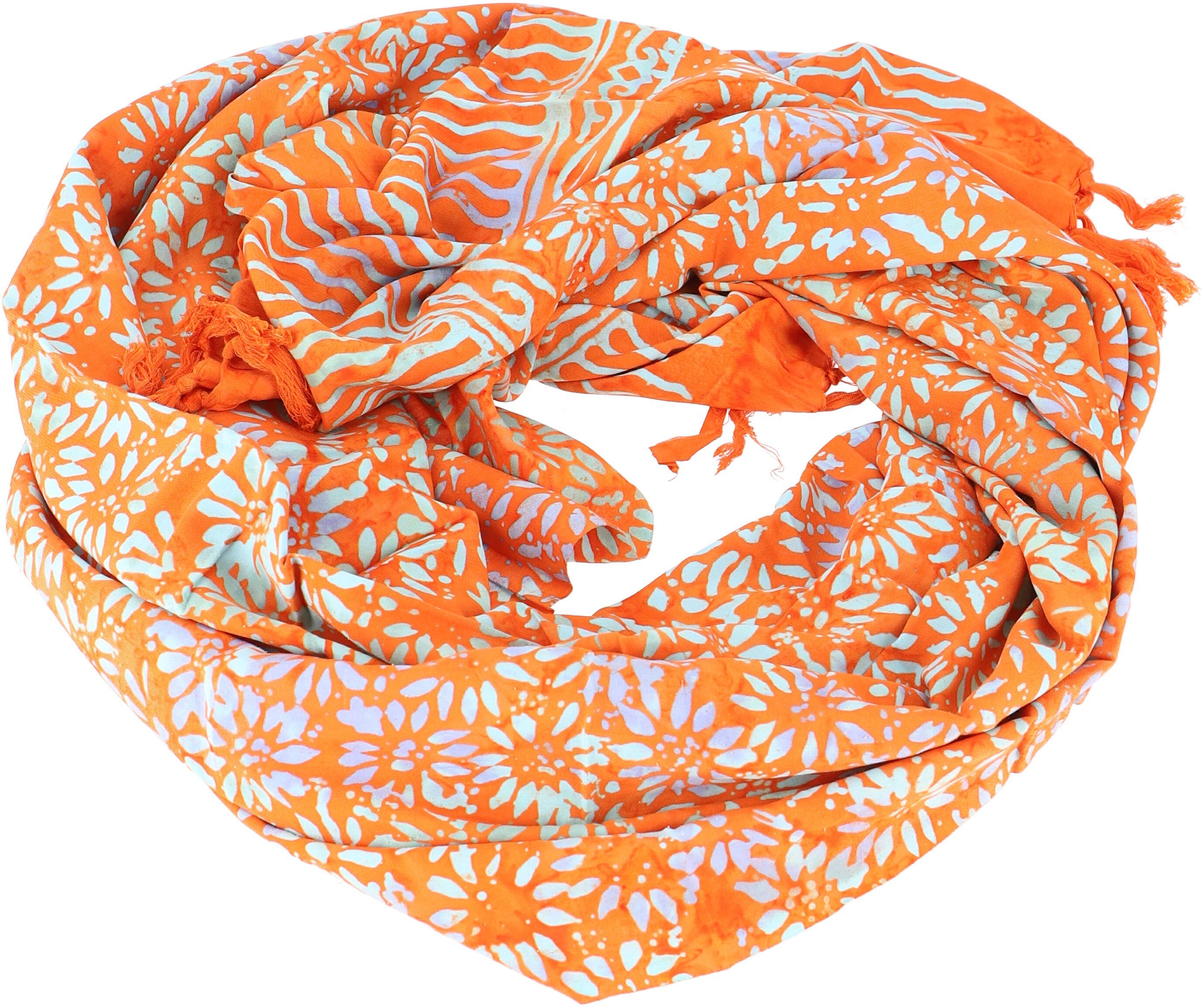 Sarong Guru-Shop Bali Batik Wickelrock,.. Wandbehang, Design 32/orange Sarong,