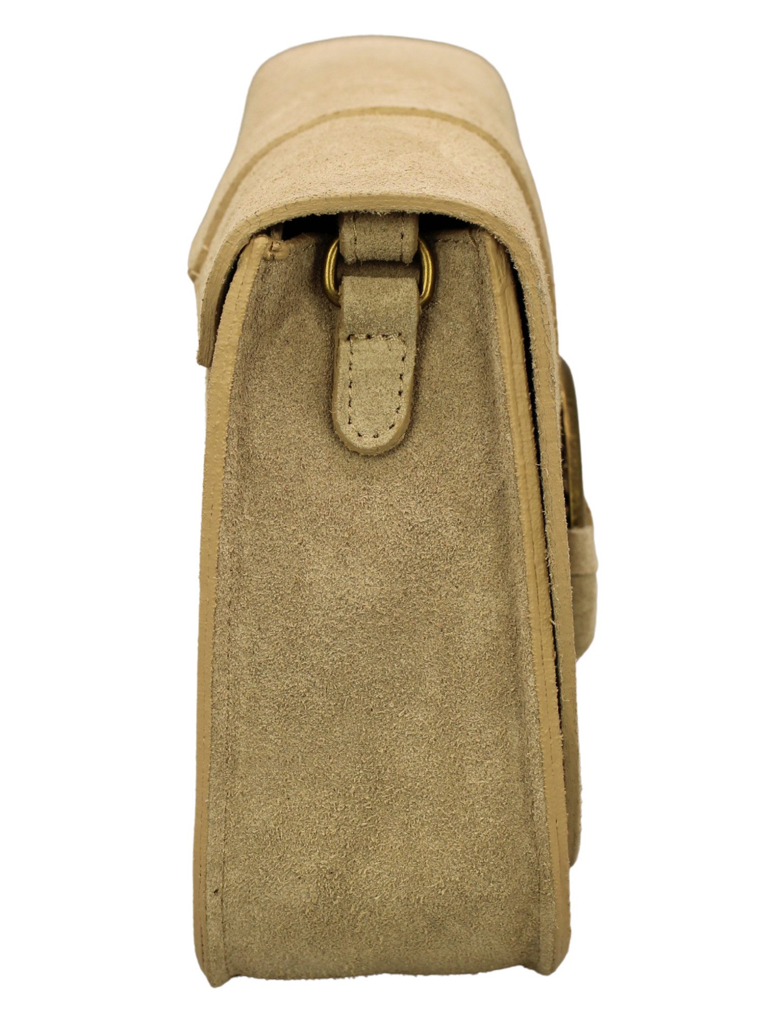 Adel Bags Schultertasche Ellen Echte Wildleder-Umhängetasche mit Magnetverschluss, Verdeckter Magnetverschluss + Reißverschluss – Bild 4 von 5