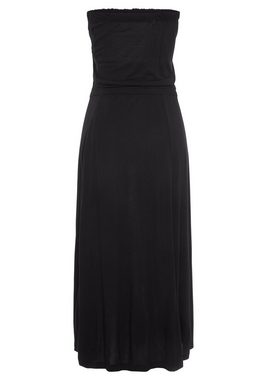 LASCANA Bandeaukleid in Midilänge, schulterfreies Sommerkleid, Strandkleid, Basic