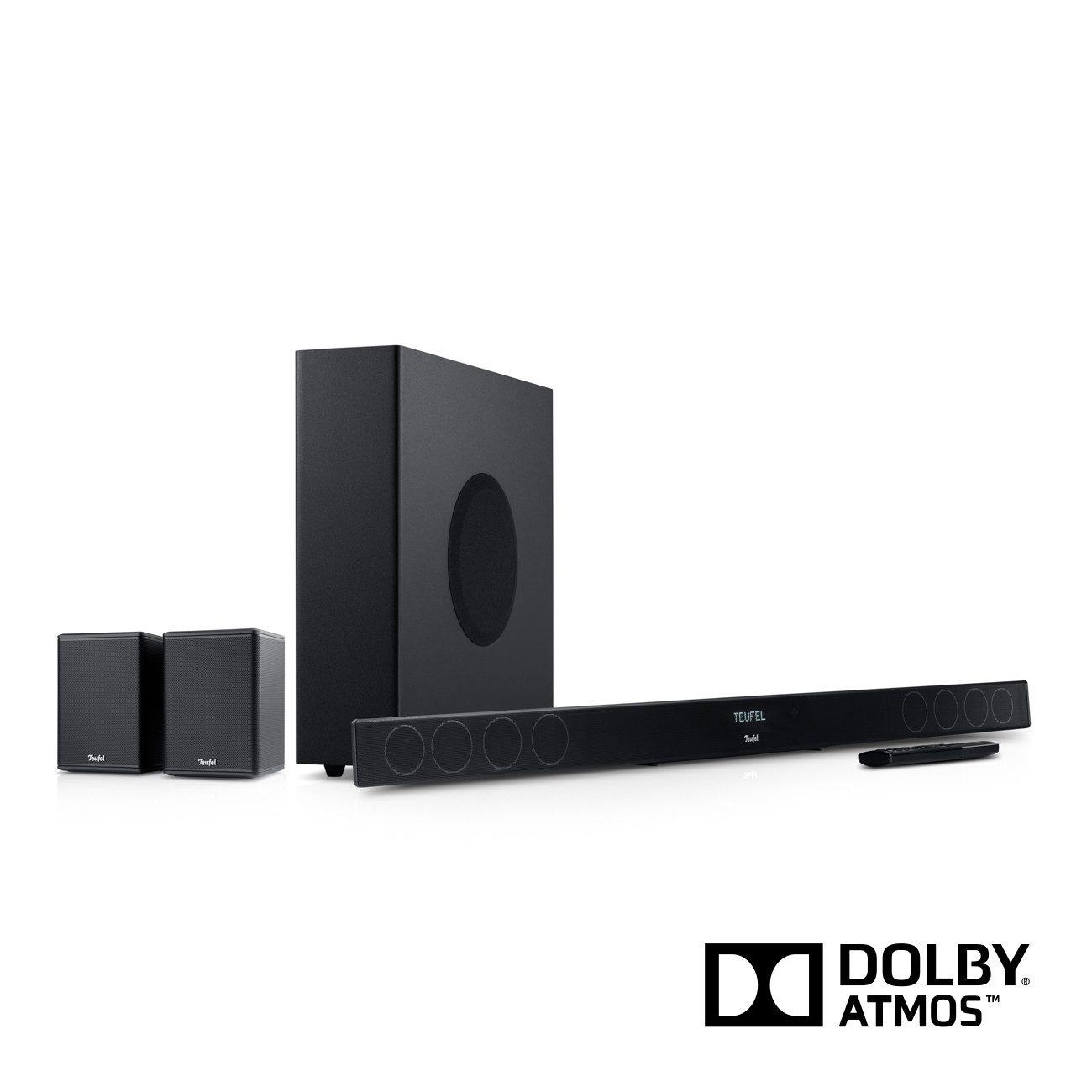 Teufel CINEBAR 11 Surround für Dolby Atmos "4.1-Set" Soundbar (Bluetooth, 150 W, Dolby Atmos, kristallklares VFD-Display (dimmbar)