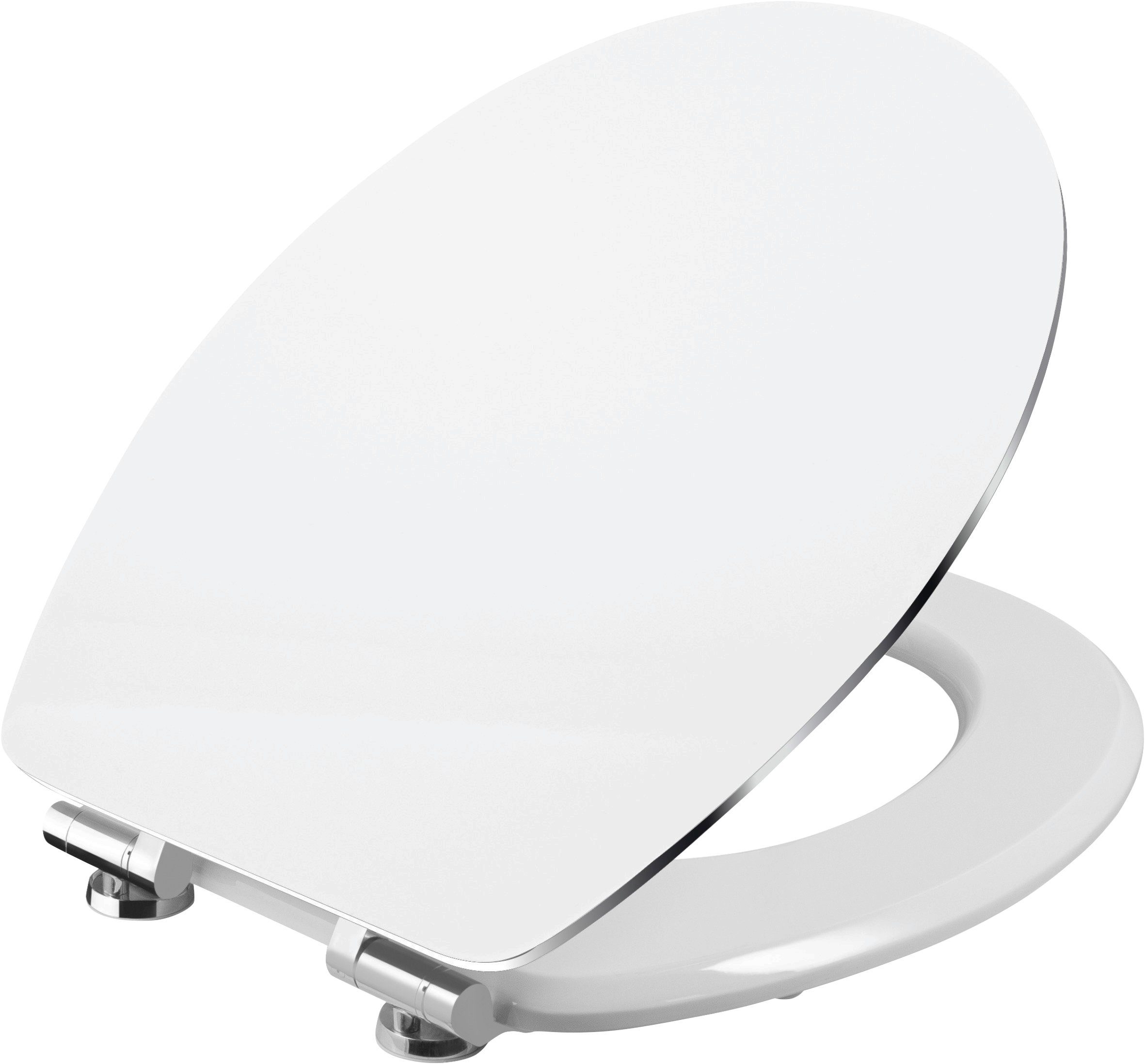 CORNAT WC-Sitz Steel, mit silberfarbener Edelstahlkante günstig online kaufen
