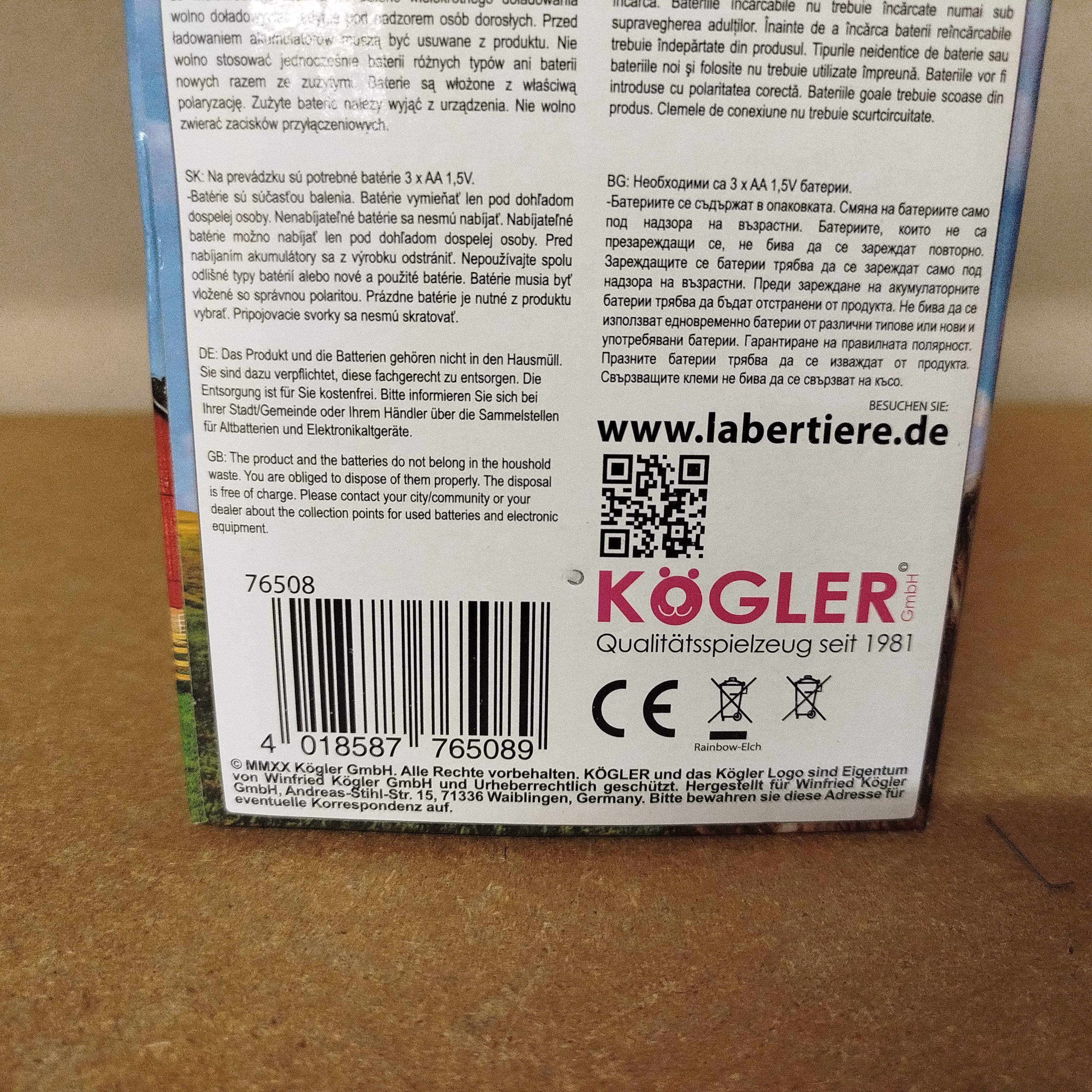 Kögler Kuscheltier Laber Lama Kuscheltier mit Sprachwiedergabe