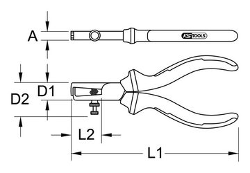 KS Tools Abisolierzange ERGOTORQUE, Abisolierzange, 180 mm