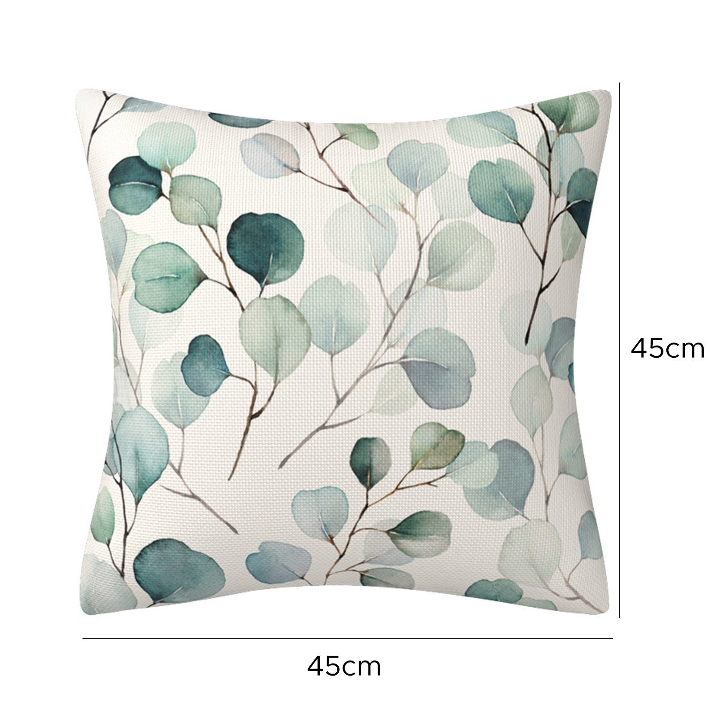 Refttenw Kissenbezug 4er Set Kissenbezüge Eukalyptus Blätter 45 x 45 cm, De günstig online kaufen