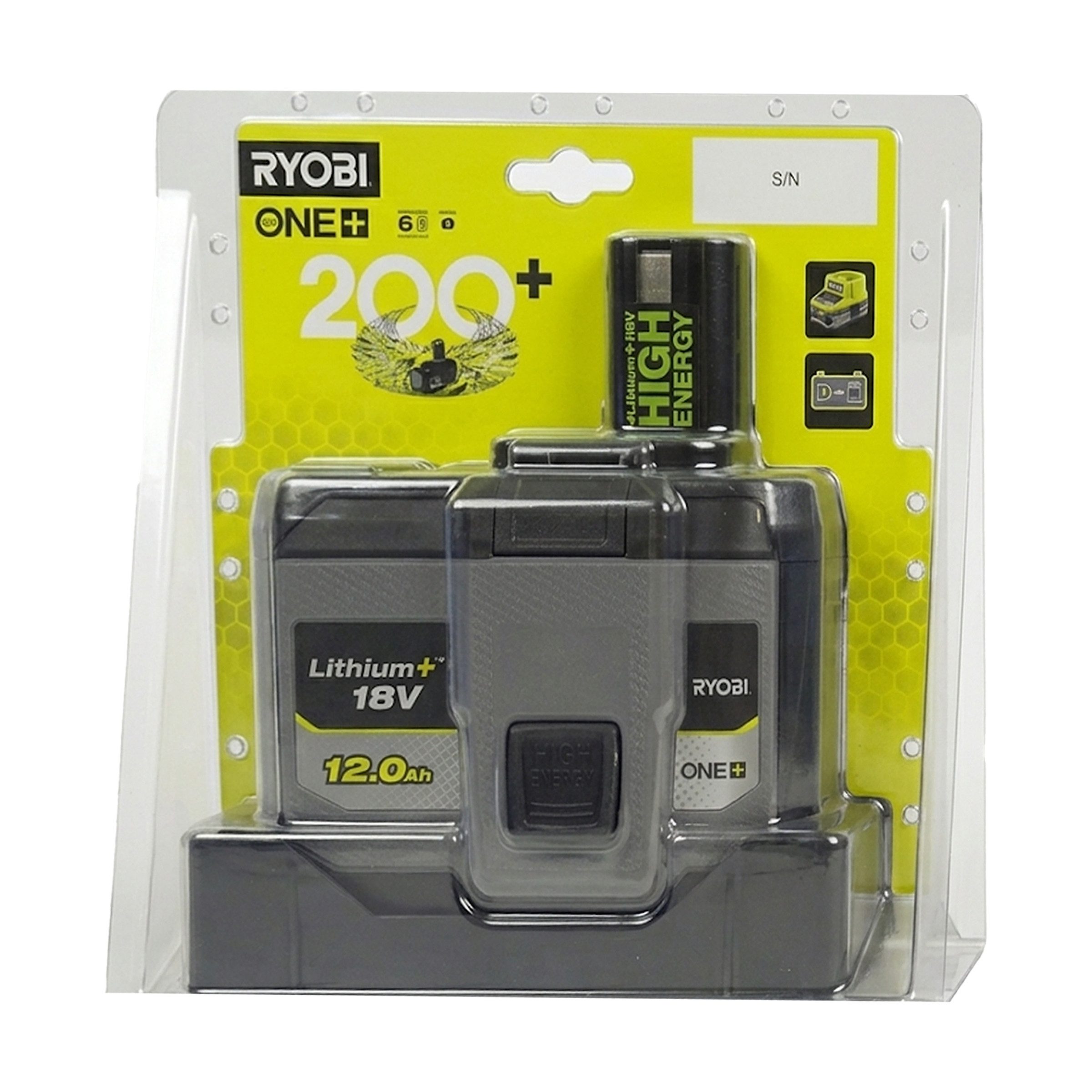 RYOBI Ryobi RB18120 18V ONE+ 12,0 Ah Lithium+ High Energy Akku Werkzeug-Akku-Ladetechnik