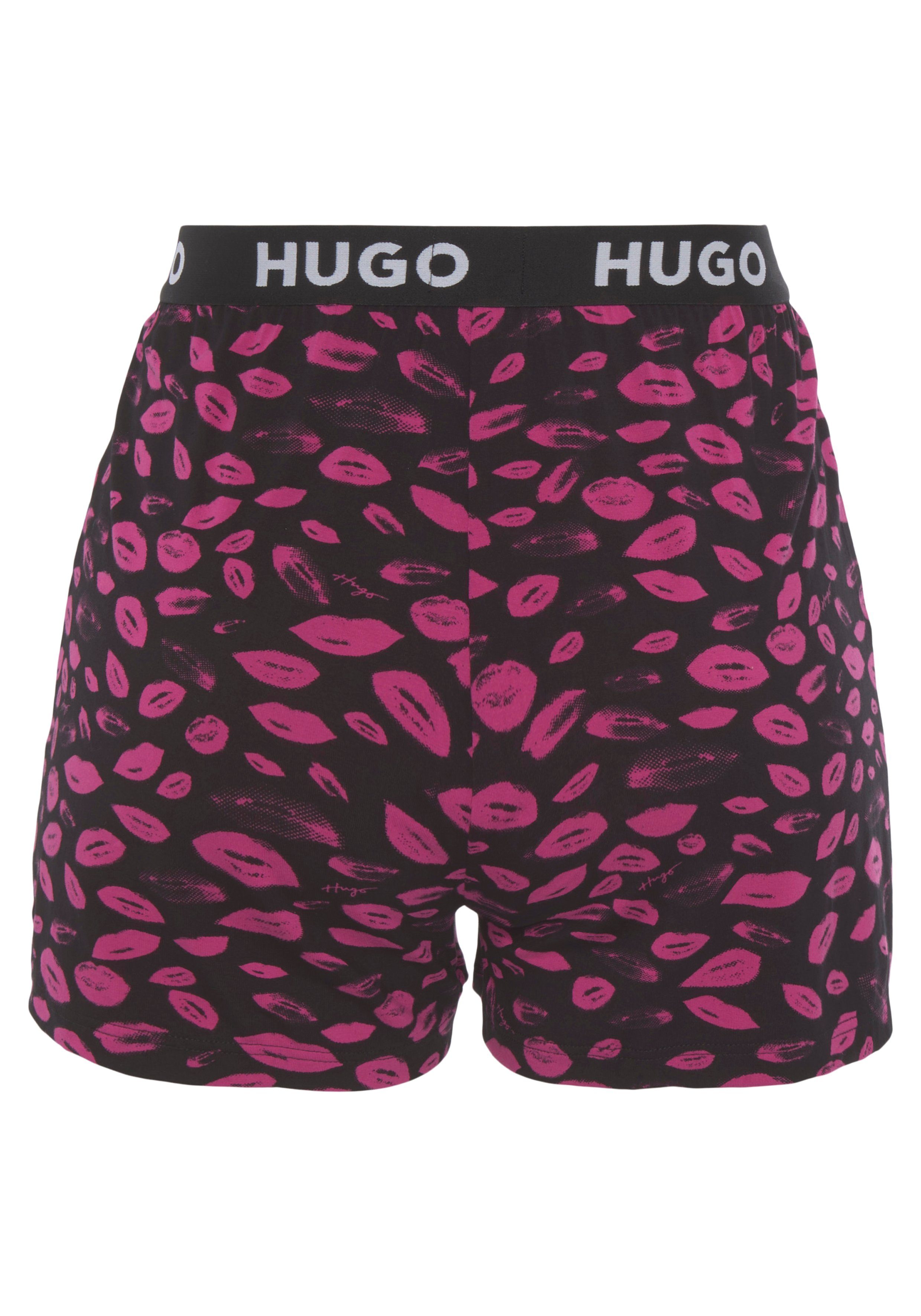 HUGO Шорты UNITE_SHORTS PRINTED mit elastischem Logo-Bund