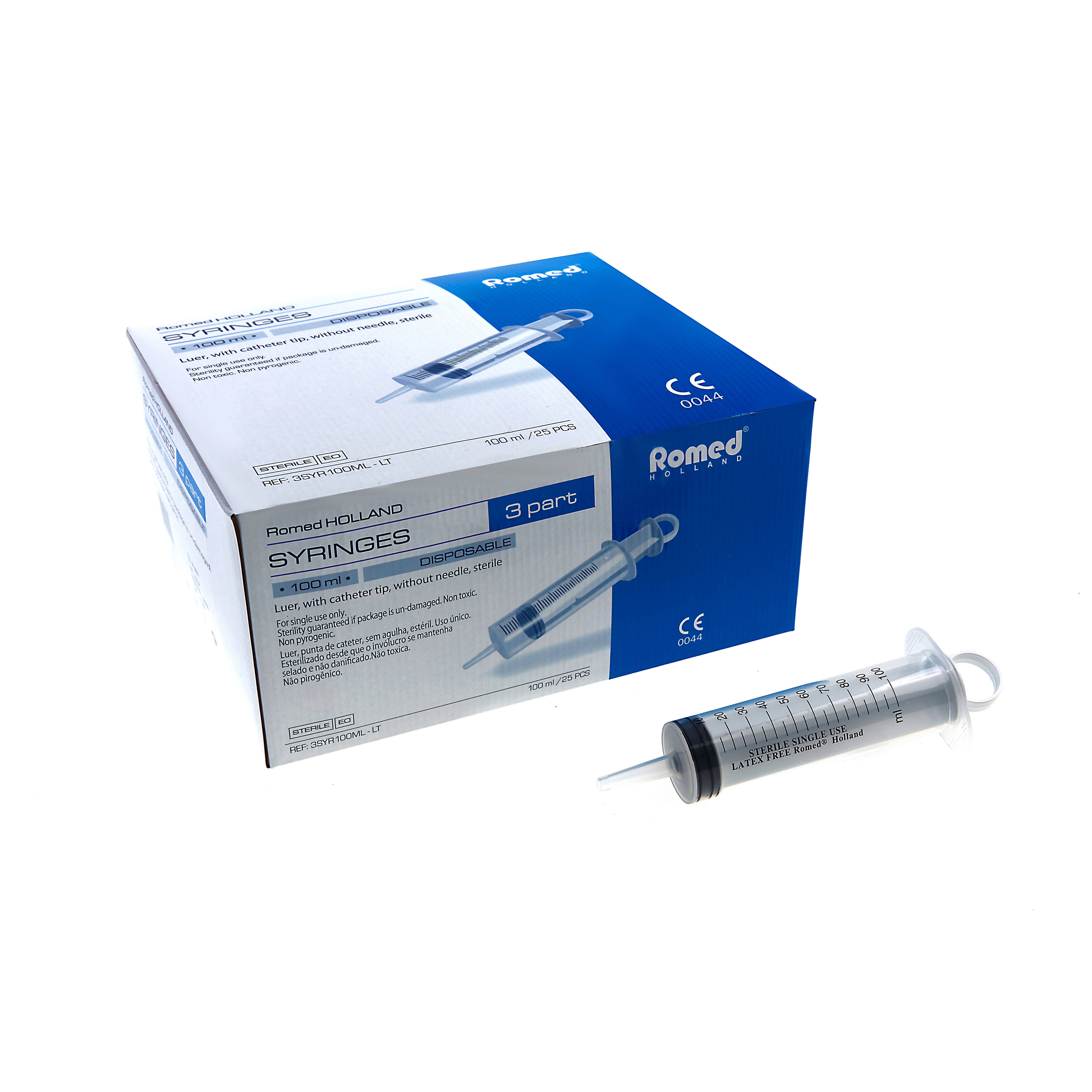 Romed Einwegspritze Wund- & Blasenspritze, 100 ml, steril verpackt, (25-St)