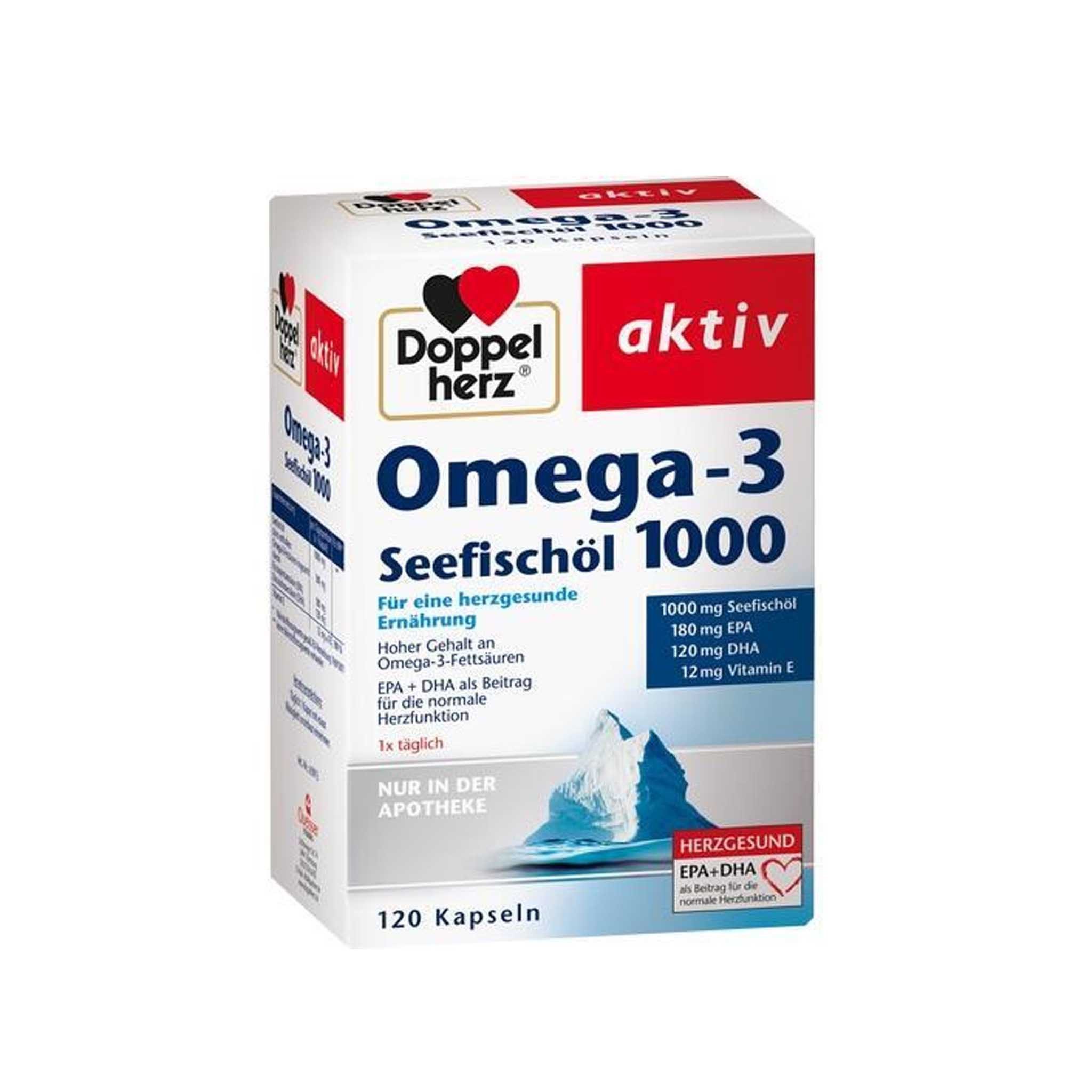 Doppelherz Omega-3 Seefischöl 1000 Kapseln 120 Stück Kapseln
