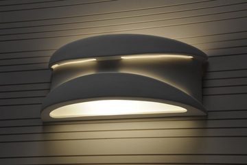 Licht-Erlebnisse Wandleuchte KERAMIKLEUCHTE, ohne Leuchtmittel, Wandlampe Weiß E27 Gips Modern Beleuchtung Flur Wohnzimmer