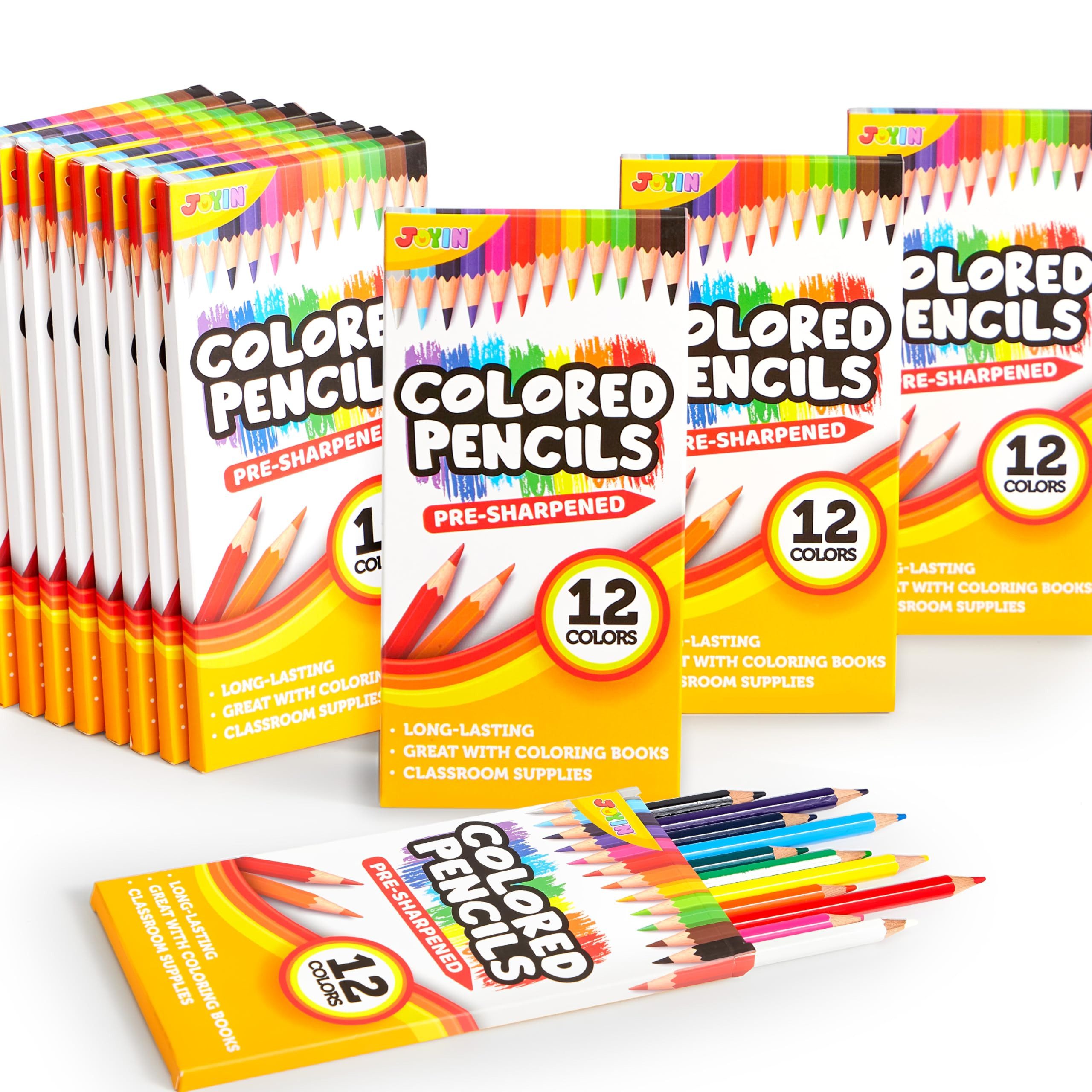 JOYIN Buntstift JOYIN 144 Buntstifte, 12 Farben, für Kinder ab 4, Schule & Erwachsene., (12-tlg)