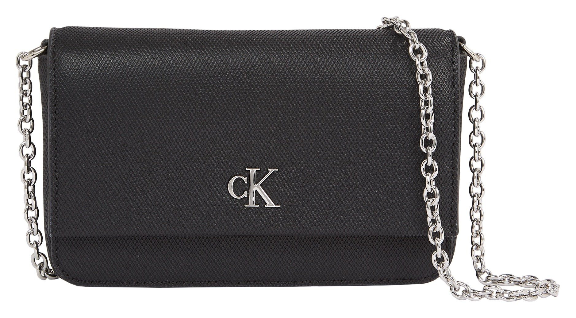 Calvin Klein Jeans Handytasche MINIMAL MONOGRAM W PH/CB19 T, Handtasche Damen Tasche Damen Kettenschultertasche Recyceltes Material