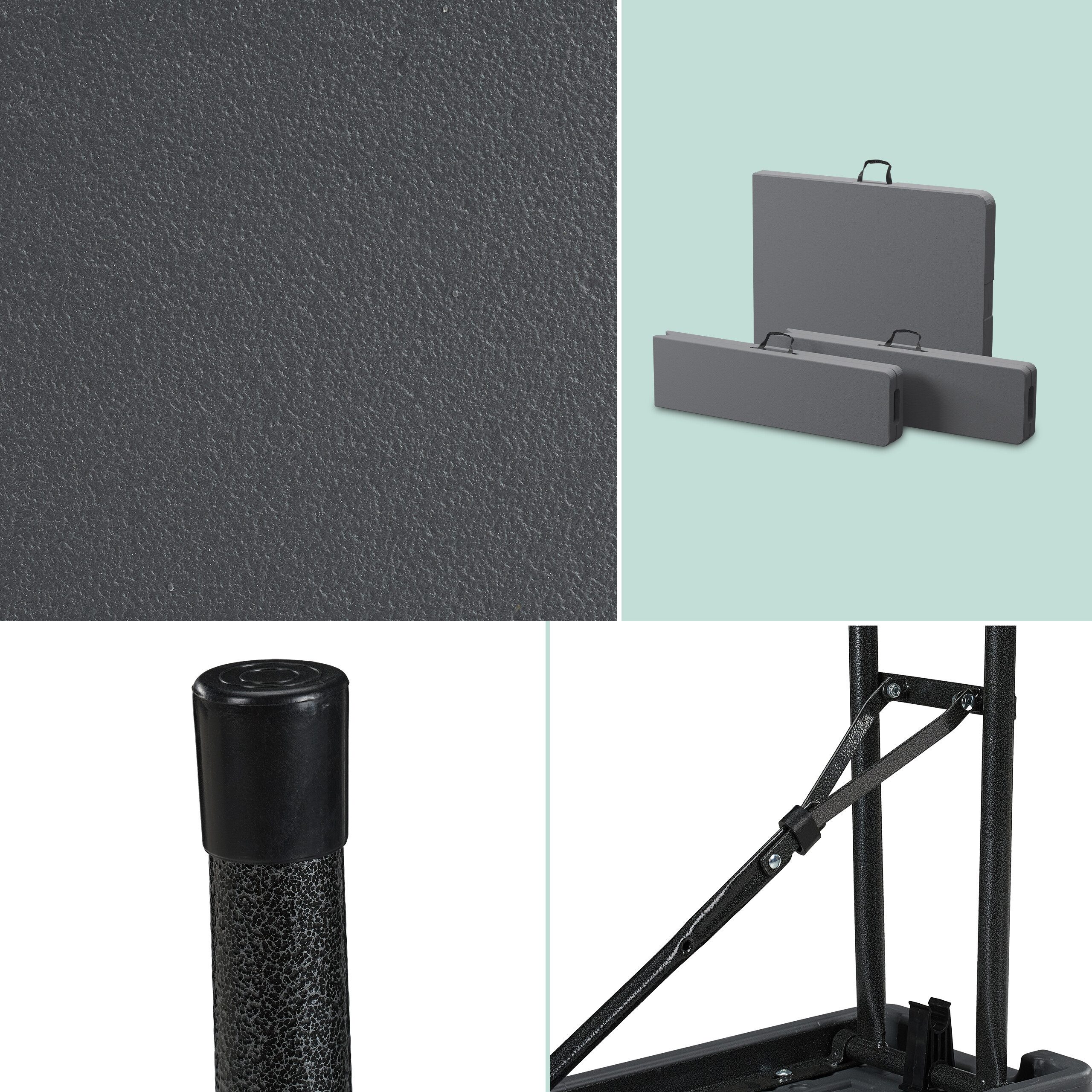 relaxdays Bierzeltgarnitur 3-tlg. Bierzeltgarnitur klappbar, (3er Set, 3-tlg), grau