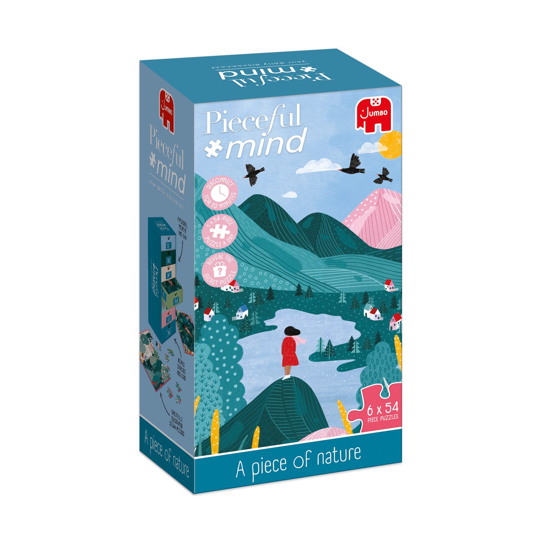 Jumbo Spiele Пазлы Pieceful Mind, Ein Stück Natur, 6 Пазлыs mit je 54 Teile, 54 Пазлыteile