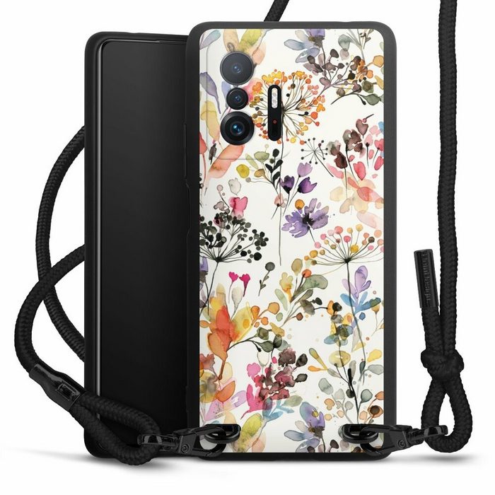DeinDesign Handyhülle Blume Muster Pastell Wild Grasses Xiaomi 11T Pro 5G Premium Handykette Hülle mit Band Case zum Umhängen