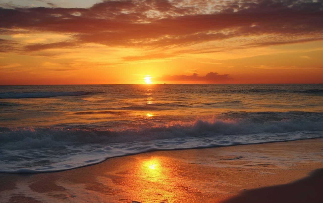 Wallarena Fototapete Strand Meer Landschaft Vlies Tapete Wohnzimmer Schlafzimmer Wandtapete, Glatt Vlies Struktur Vinyl, Natur, Sonnenuntergang, Tapete inklusive Kleister Vliestapete Motivtapete | Fototapeten