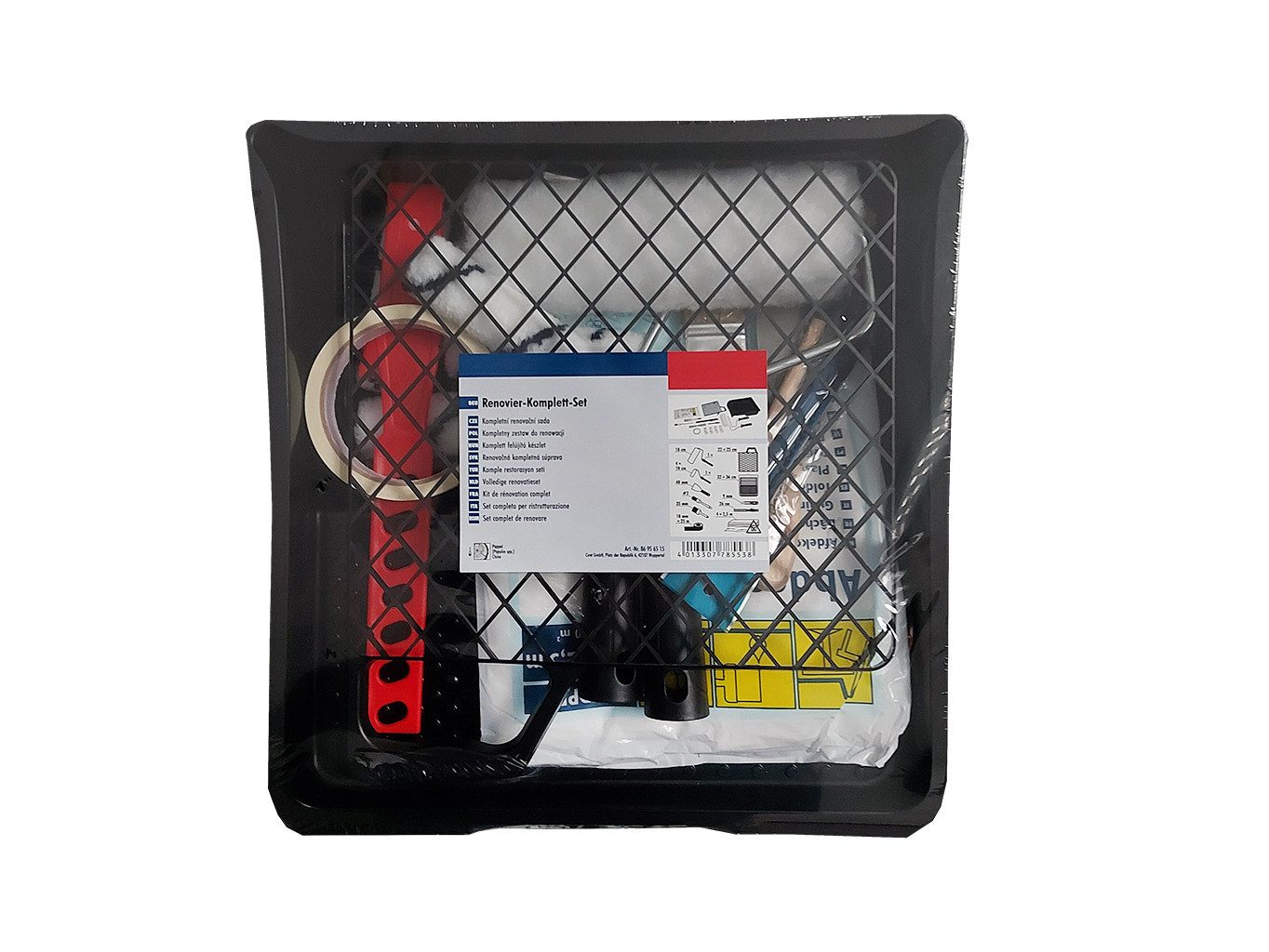 ASKON Renovierungsset Standard-Komplett-Set, (Set, 15-tlg., 15-teilige Werkzeugausstattung mit Farbwalzen, Pinseln und Zubehör), 15-teilig