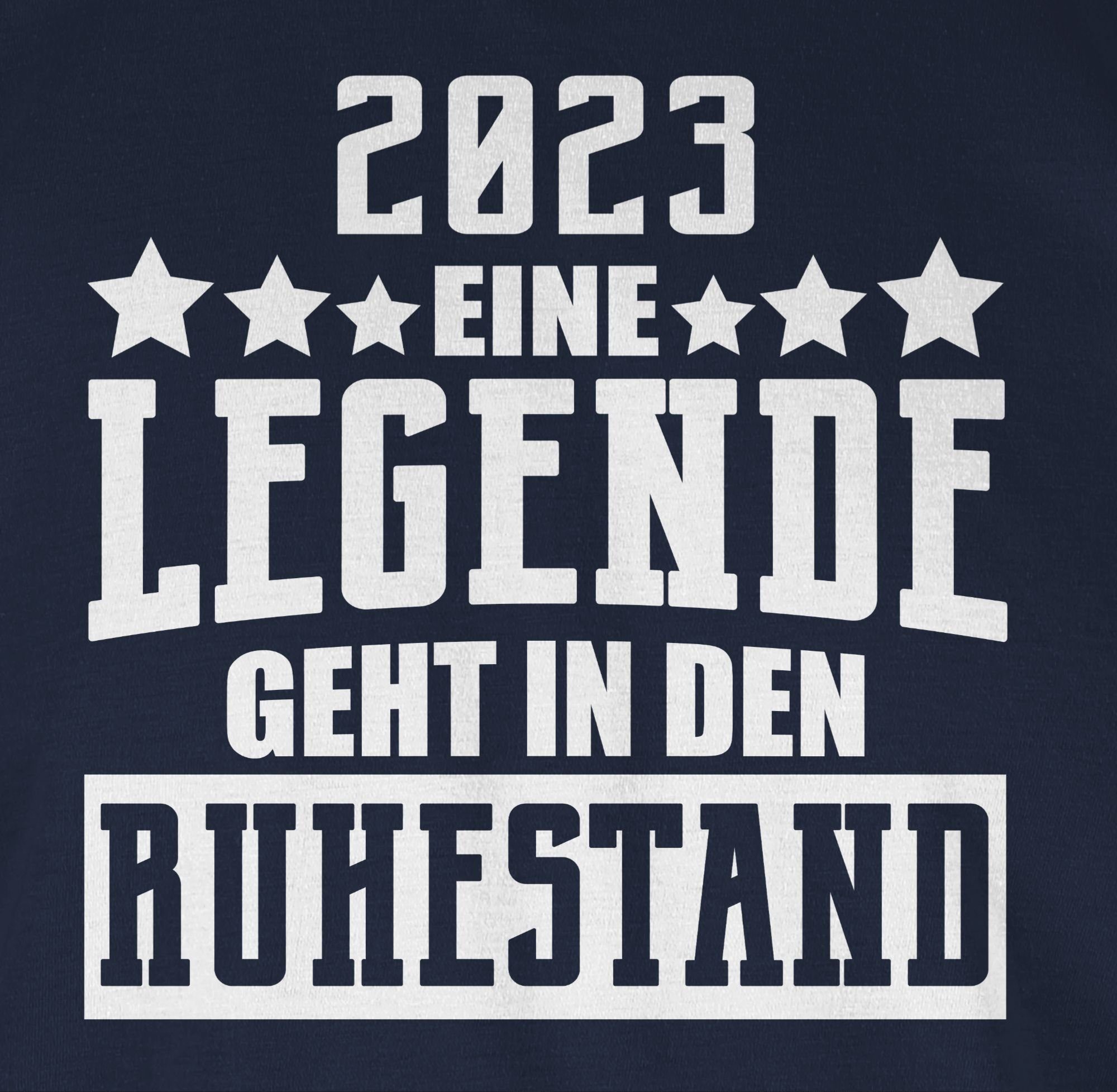 den Ruhestand Legende geht T-Shirt Shirtracer Geschenk Navy Blau in - Eine Rentner 2 2023