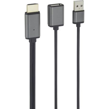 Renkforce USB-A-Stecker auf HDMI-Kabel mit USB-A-Buchse, 2 TV-Adapter, mit Streaming-Funktion