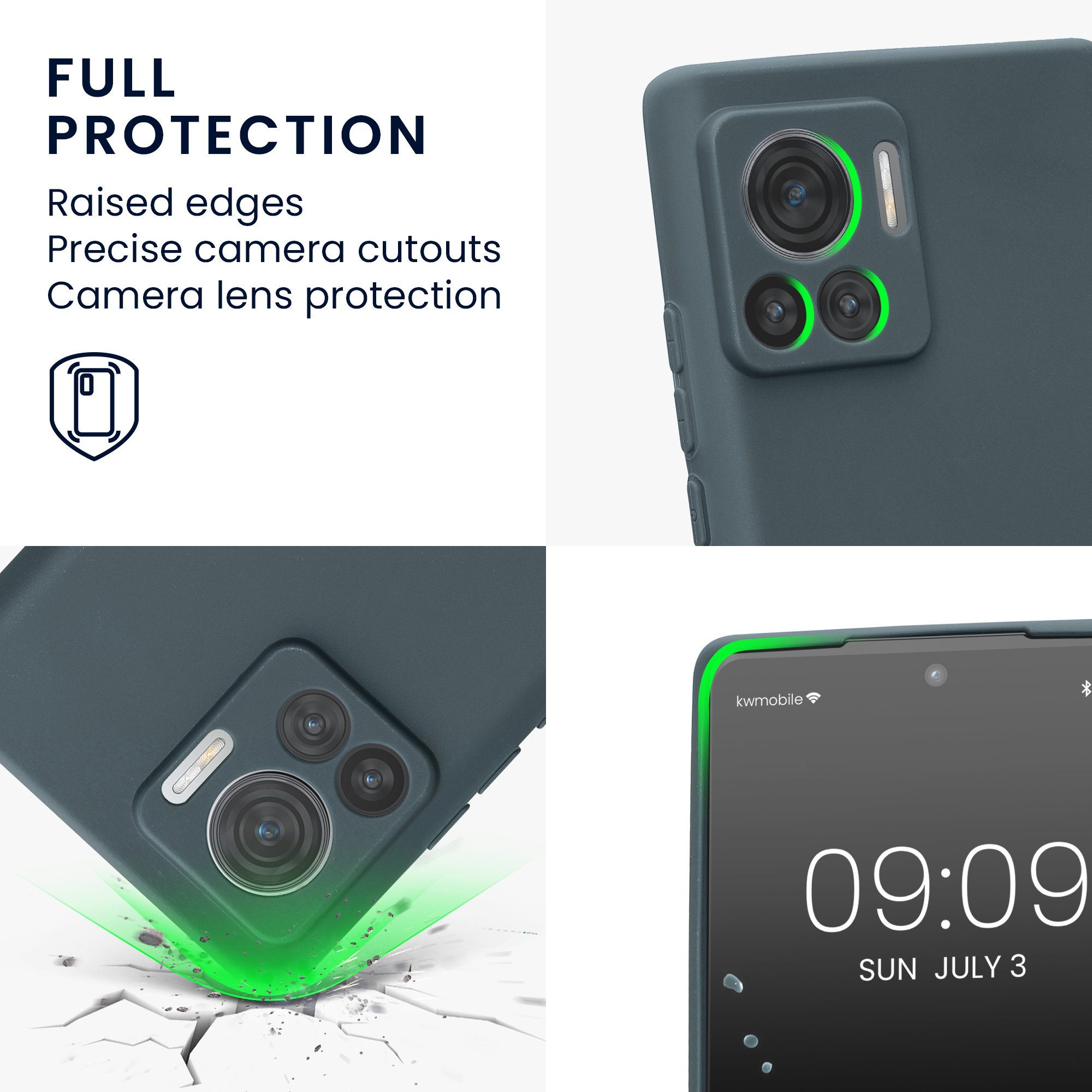 kwmobile Handyhülle Handyhülle für Motorola Edge 30 Ultra Hülle, Weiches Handy Silikon Case - Schutzhülle Cover