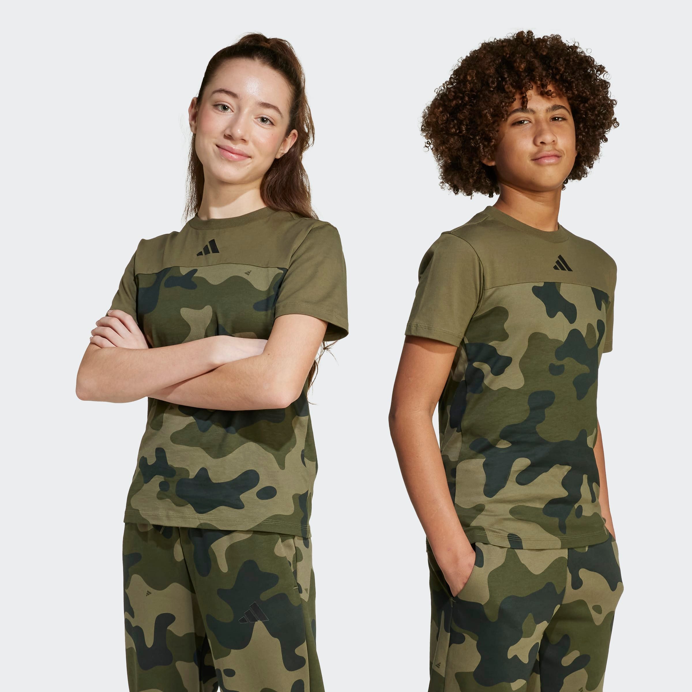adidas Sportswear T-Shirt SEASONAL ESSENTIALS CAMO BAUMWOLL- KIDS