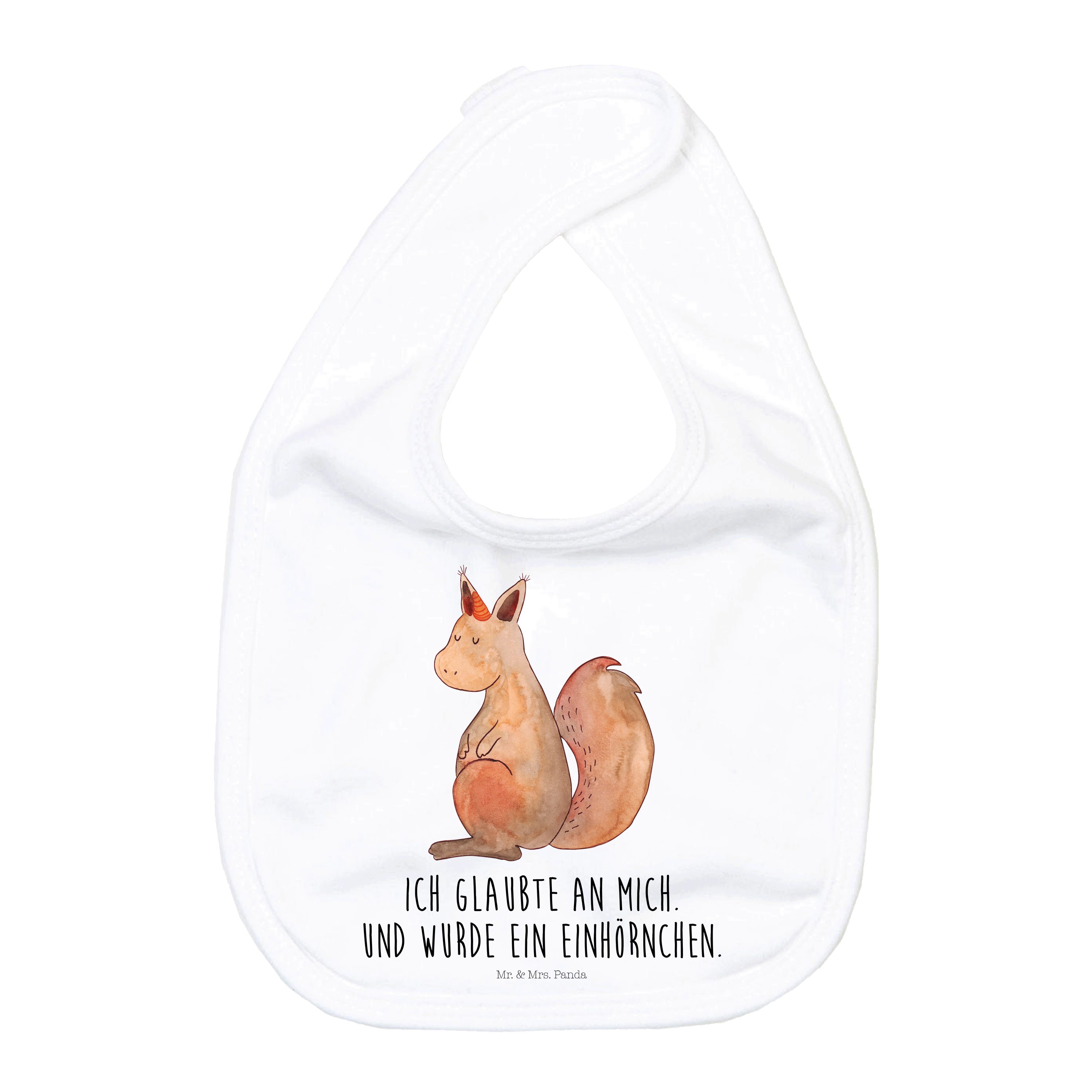 Tragetuch Einhorn Glauben - Weiß - Geschenk, Sabberlätzchen, Geschenkidee für B