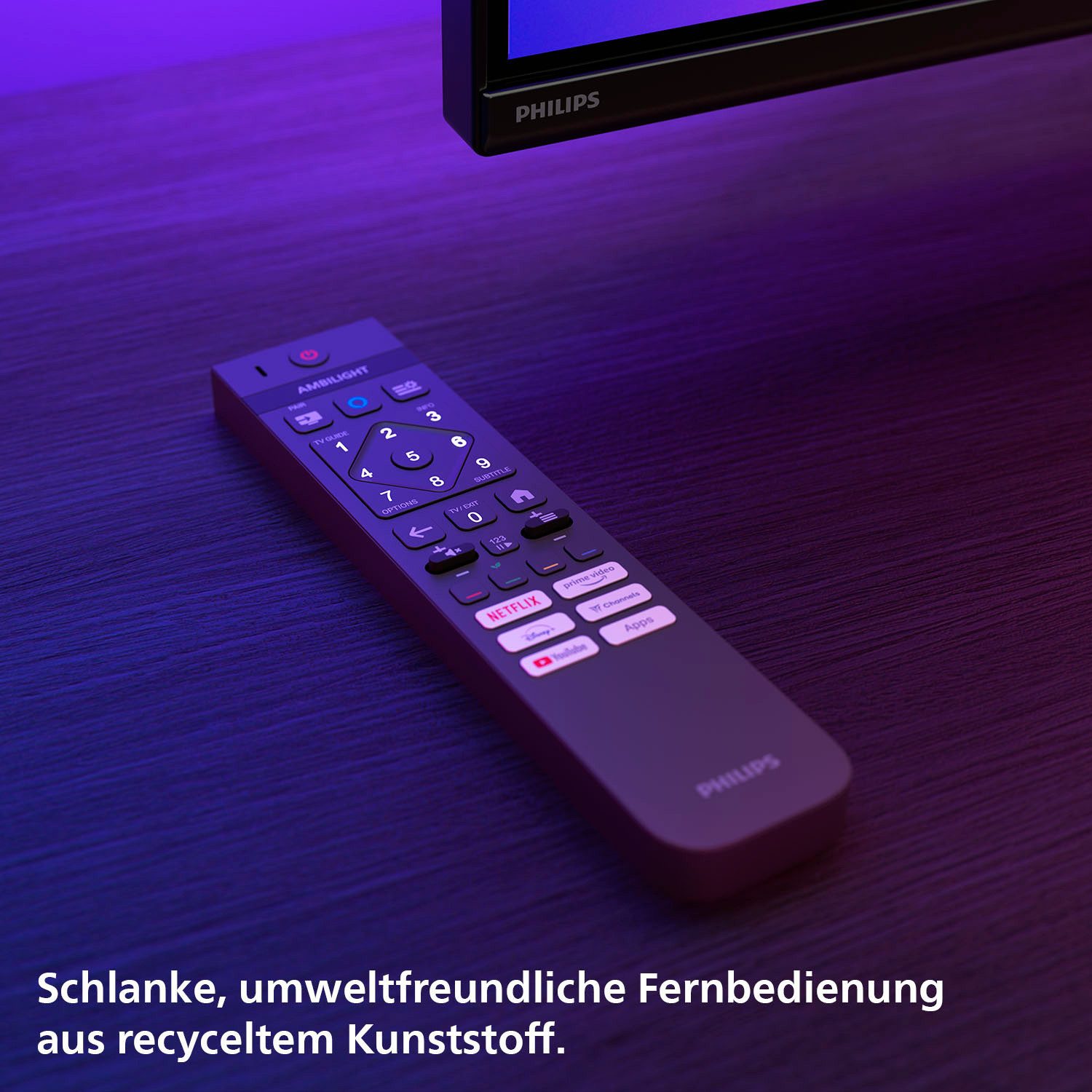 Philips 65MLED950/12 LED-Fernseher (164 cm/65 Zoll, 4K Ultra HD, Smart-TV, Ambilight Plus, P5 AI, Dolby Vision & Atmos, FreeSync Premium Pro)