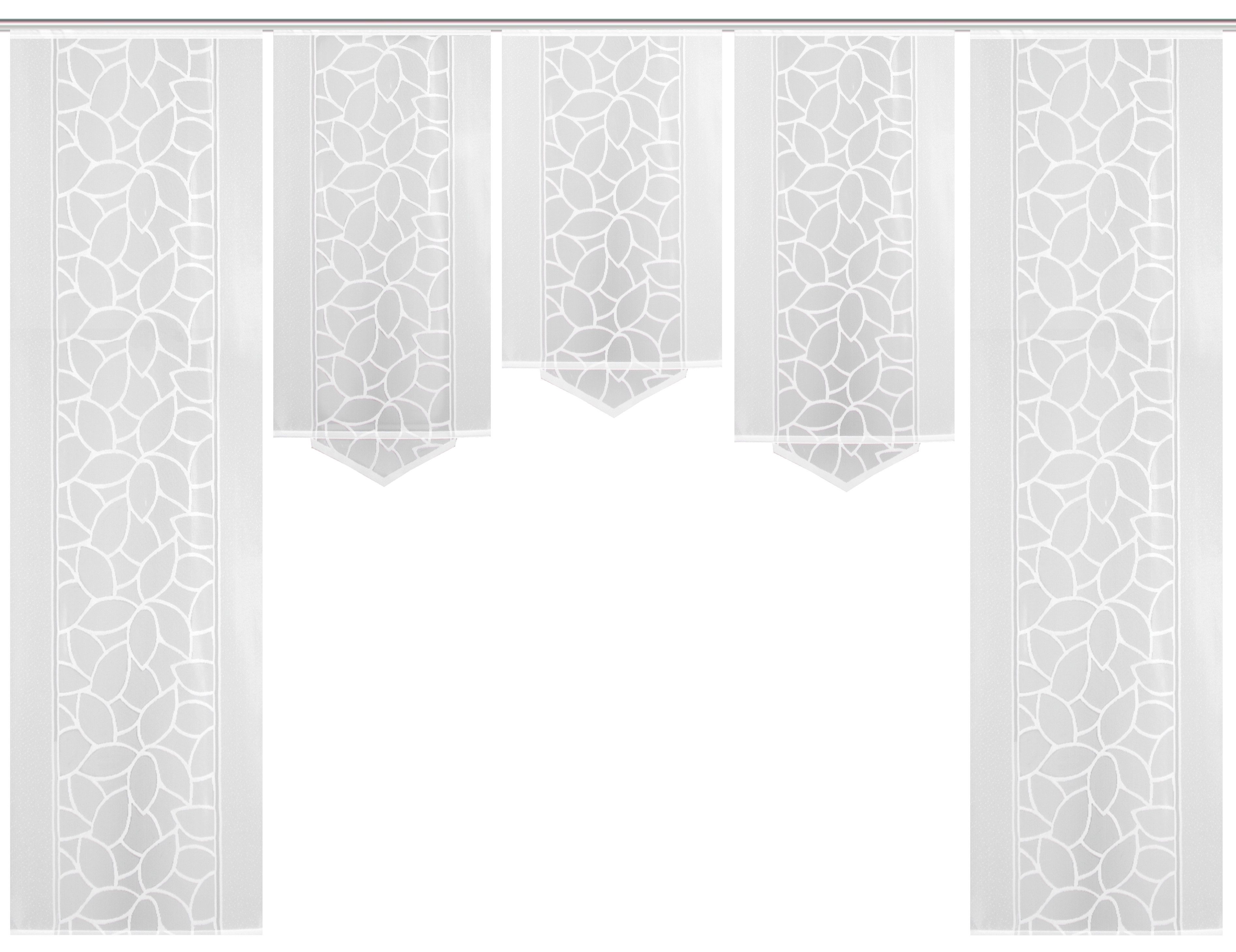 HOME WOHNIDEEN Schiebegardine JENNA (5 St), Klettband, halbtransparent, Sch günstig online kaufen